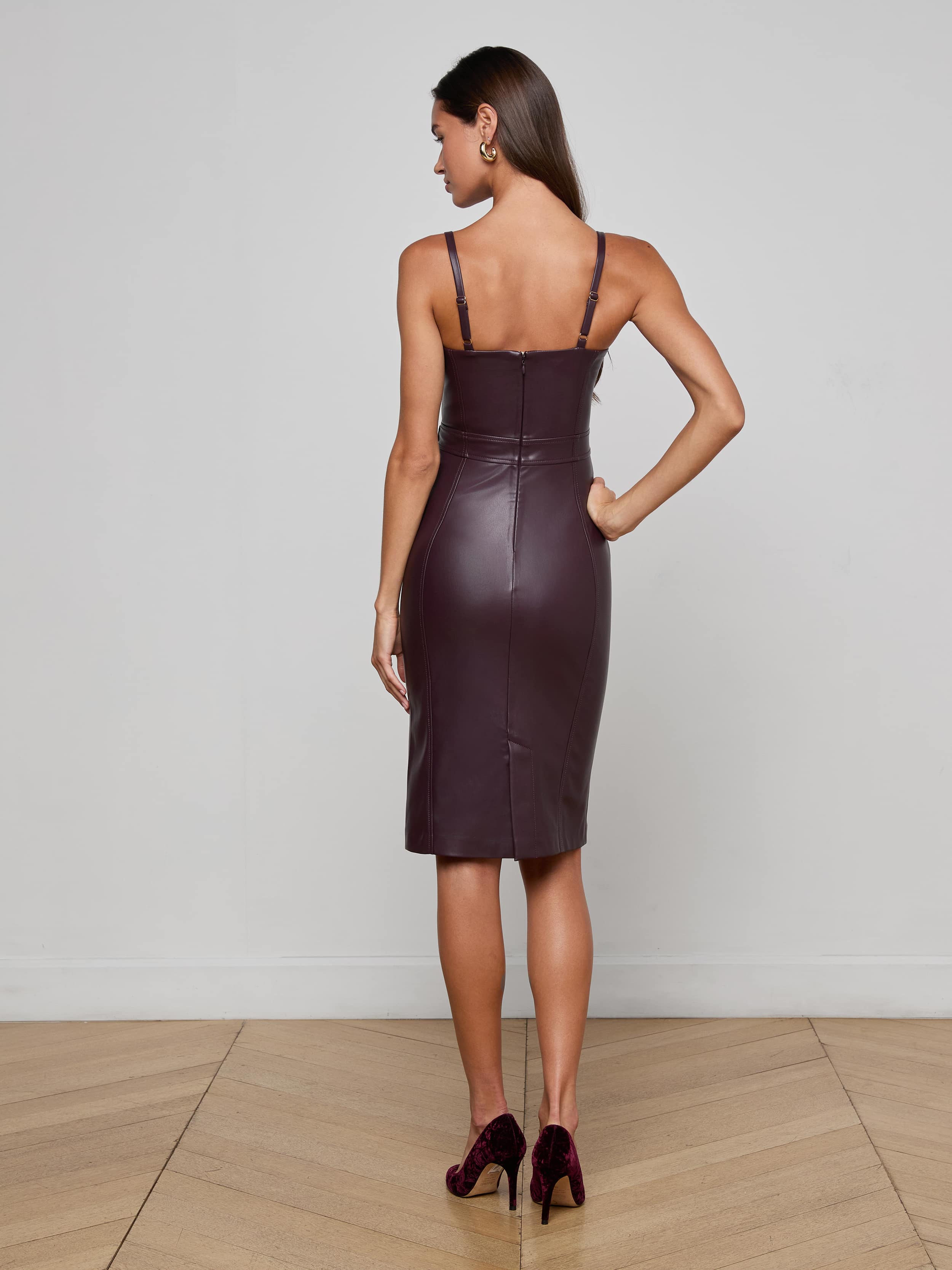 L'AGENCE - Halia Vegan Leather Dress - Image 4