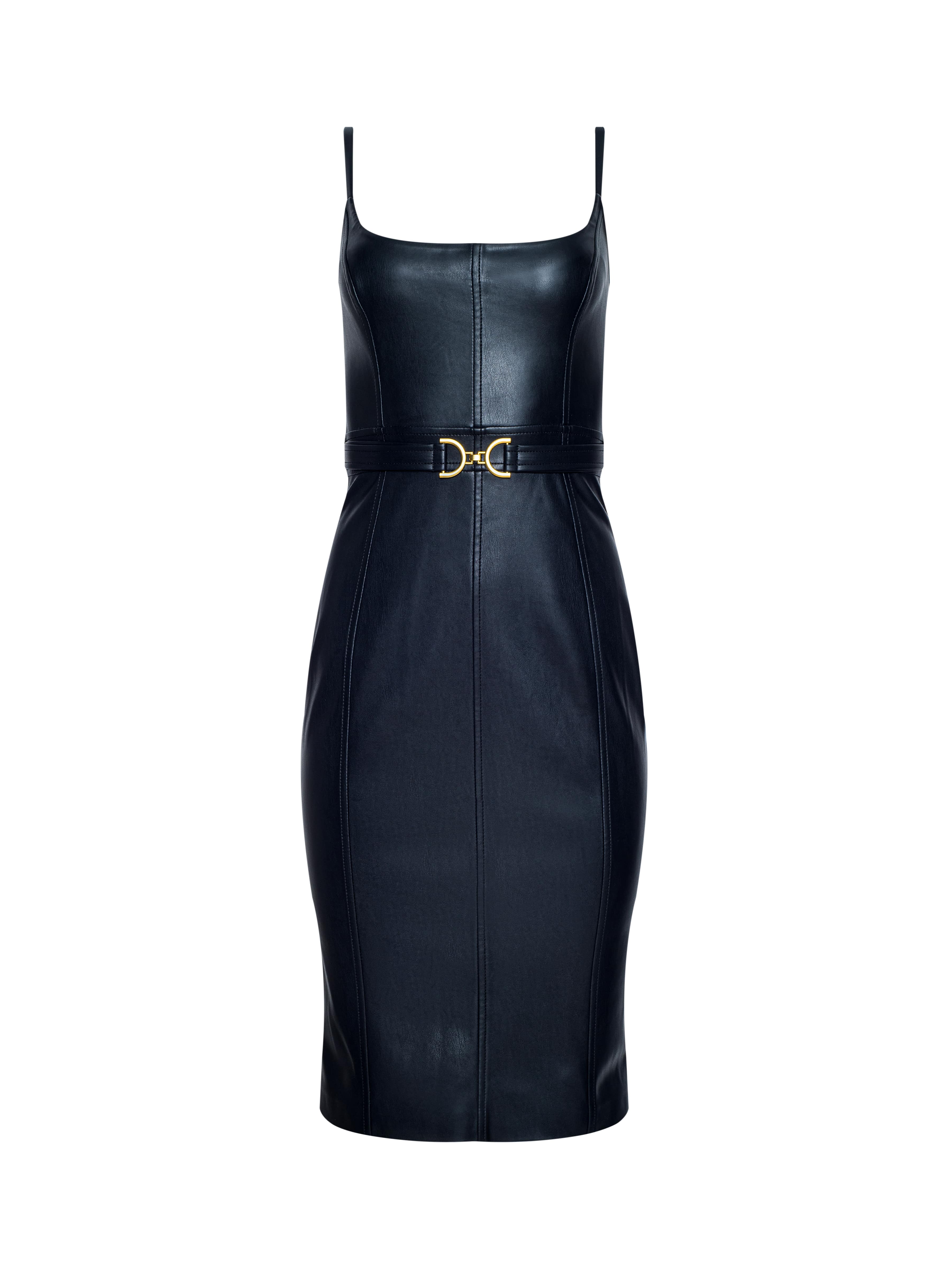 L'AGENCE - Halia Vegan Leather Dress - Image 10