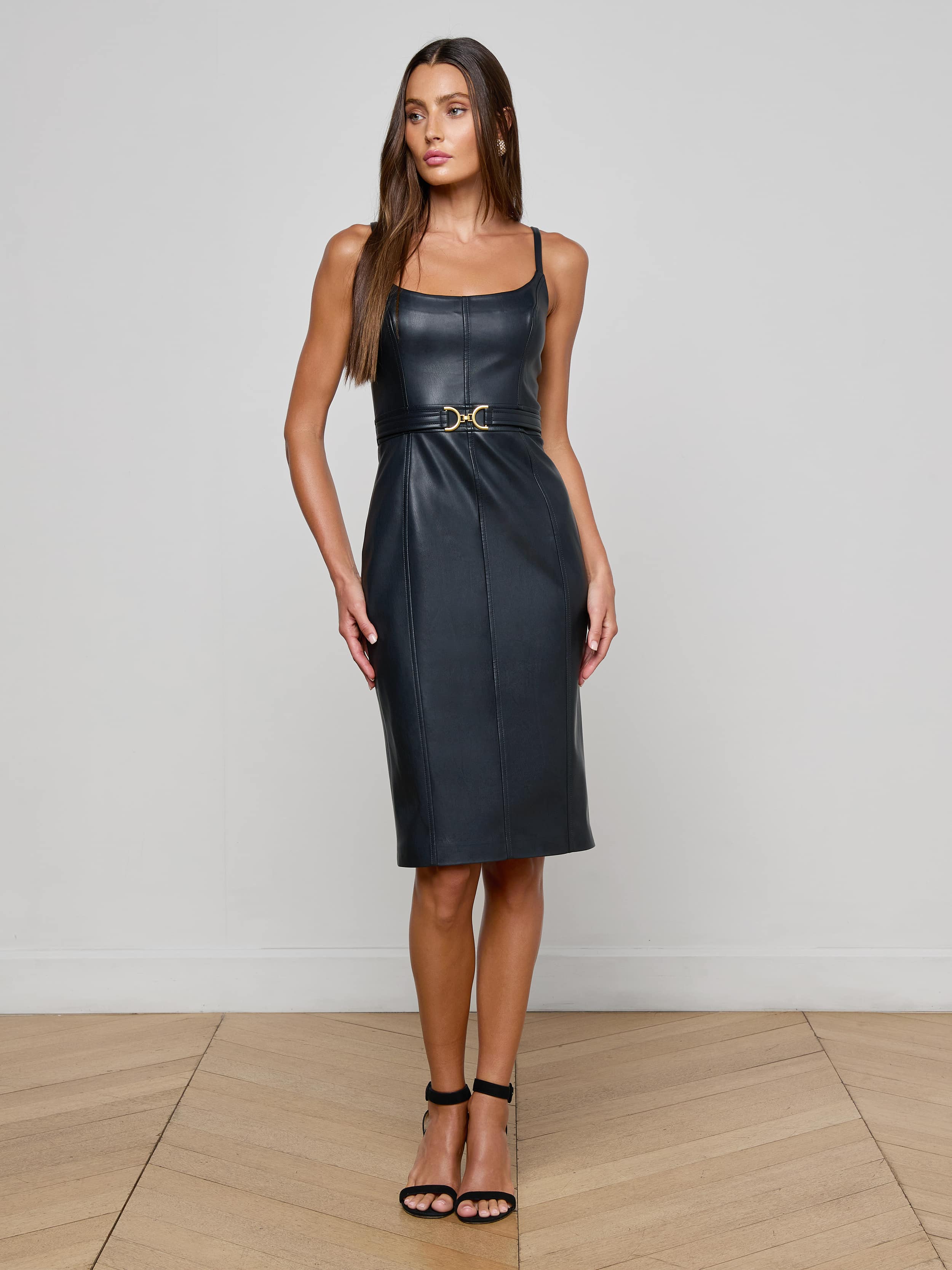 L'AGENCE - Halia Vegan Leather Dress - Image 6