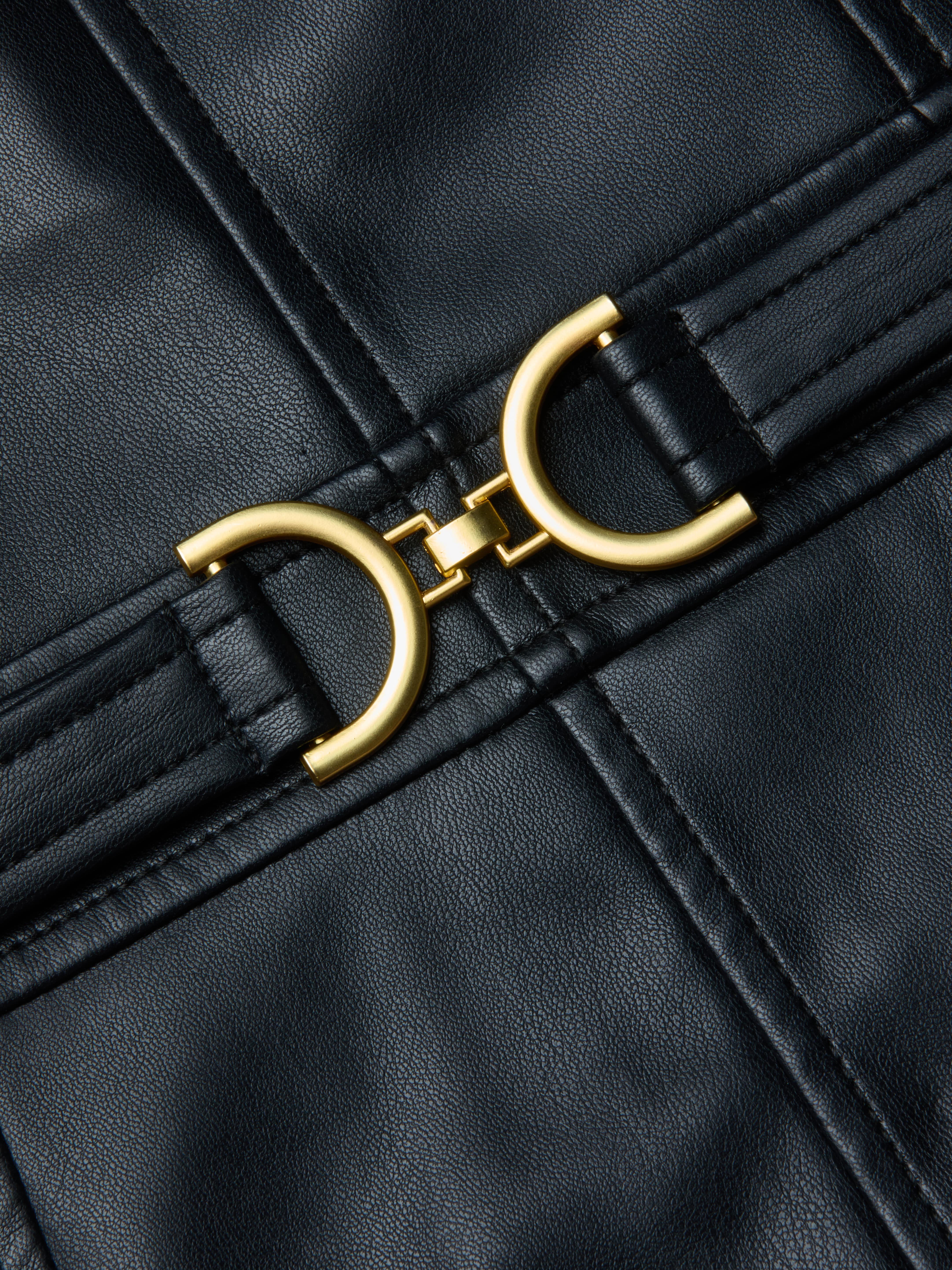 L'AGENCE - Halia Vegan Leather Dress - Image 9