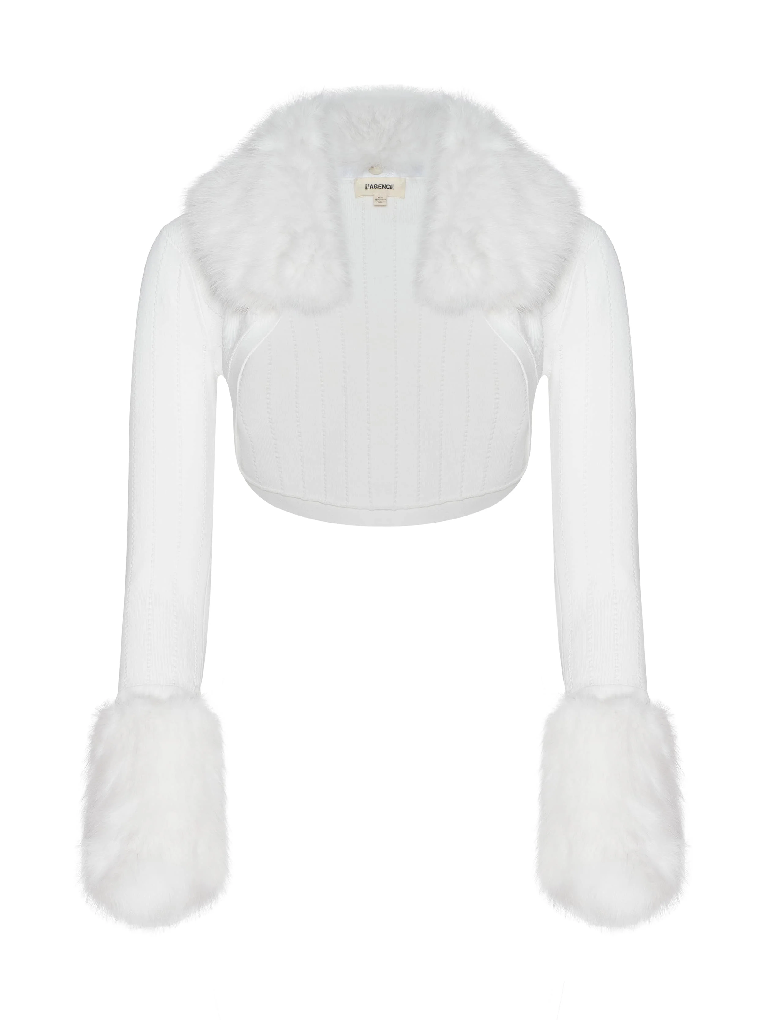 L'AGENCE - Haru Faux Fur Shrug - Image 6