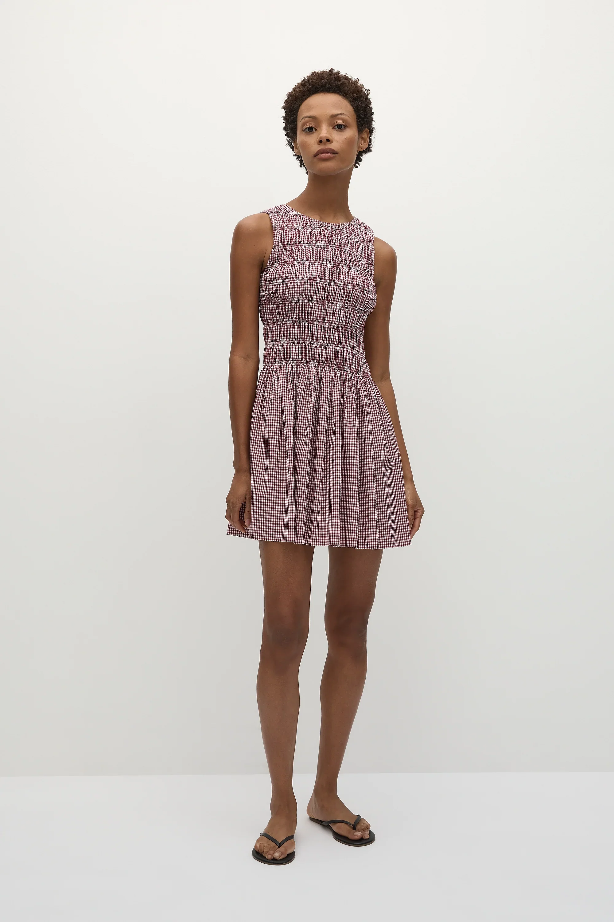 Faithfull - Heidi Mini Dress Gingham Deep Red - Final Sale