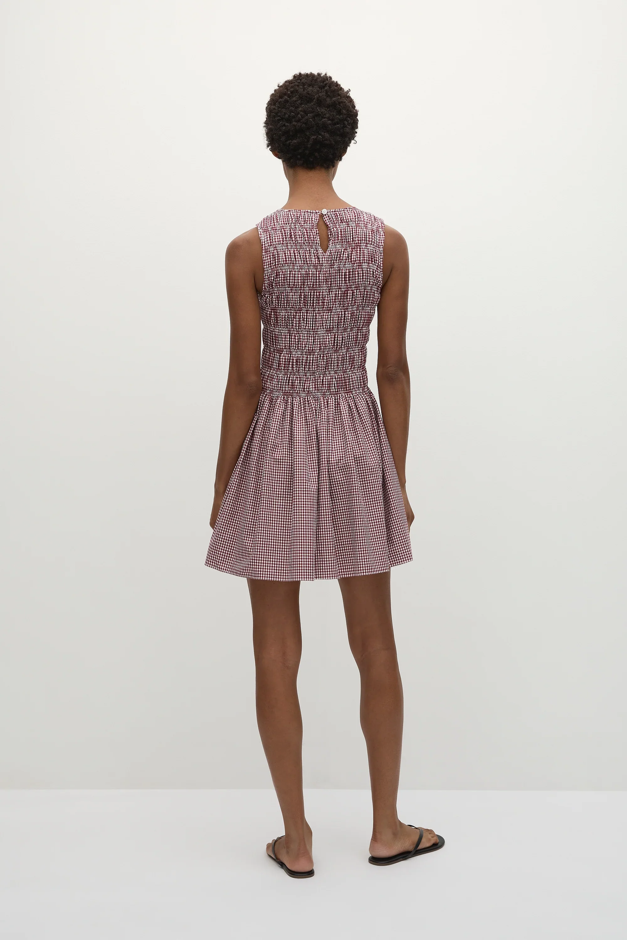 Faithfull - Heidi Mini Dress Gingham Deep Red - Final Sale - Image 4