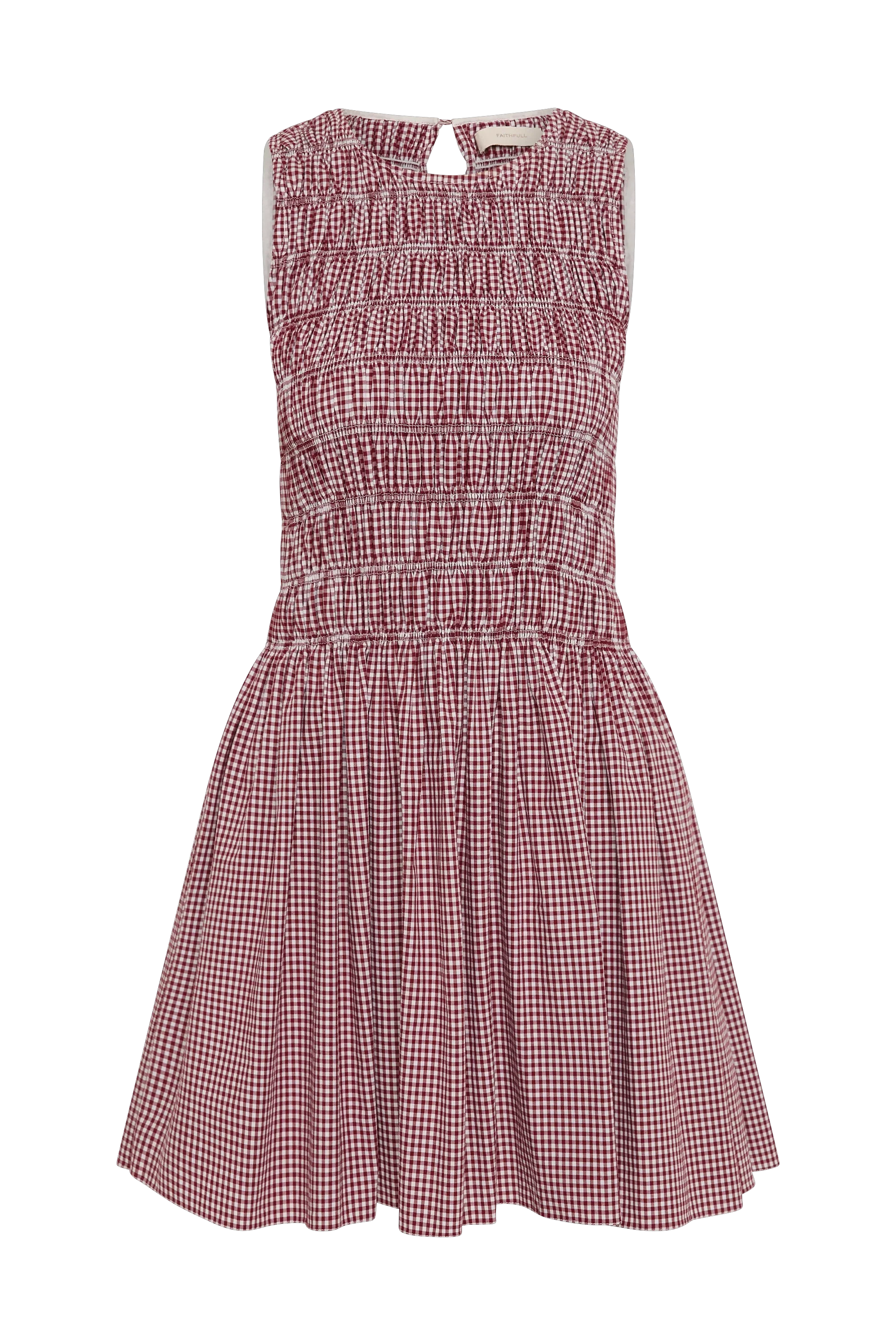Faithfull - Heidi Mini Dress Gingham Deep Red - Final Sale - Image 6