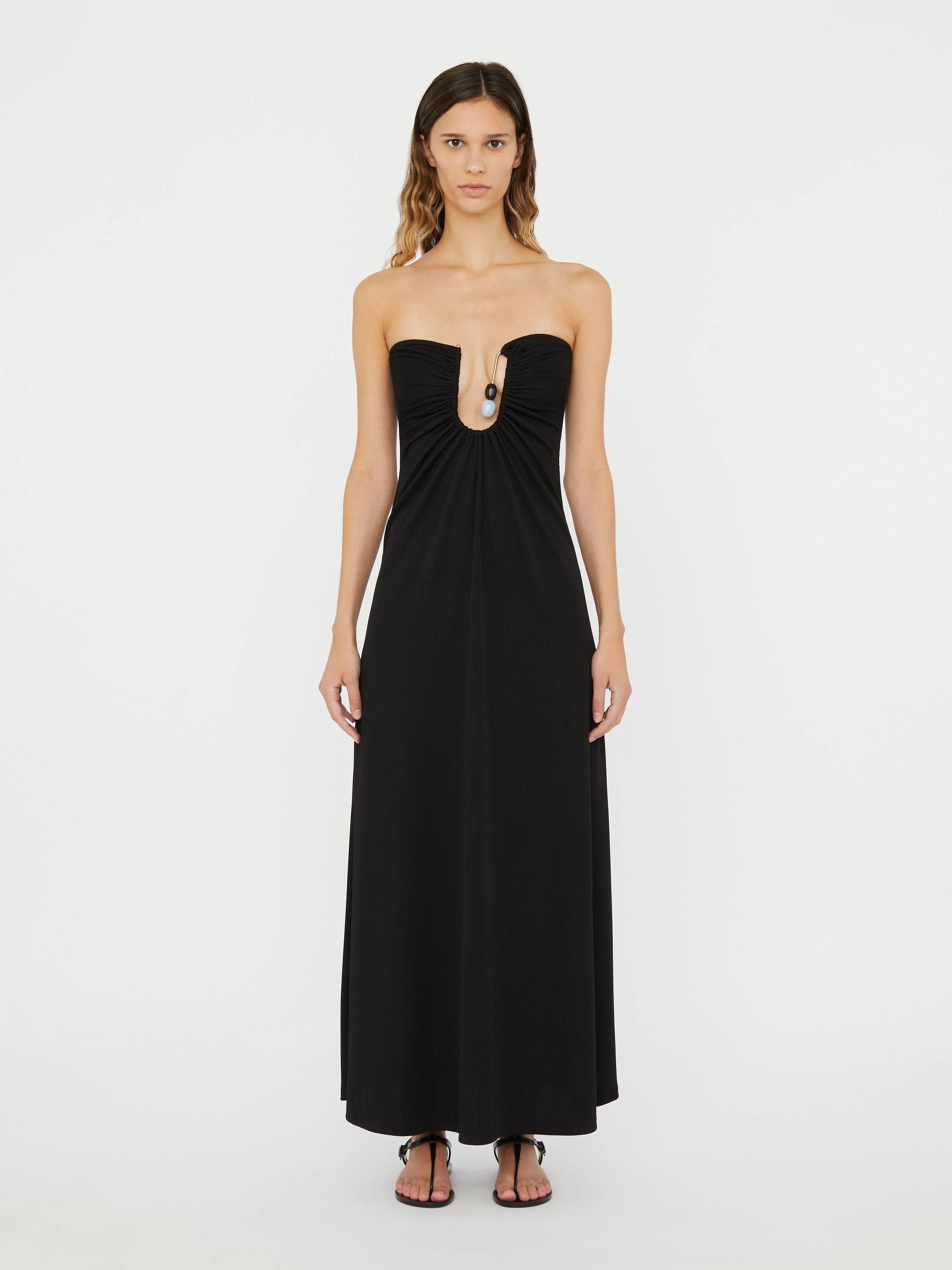Christopher Esber - Helix Crystal Ribbed Strapless Dress