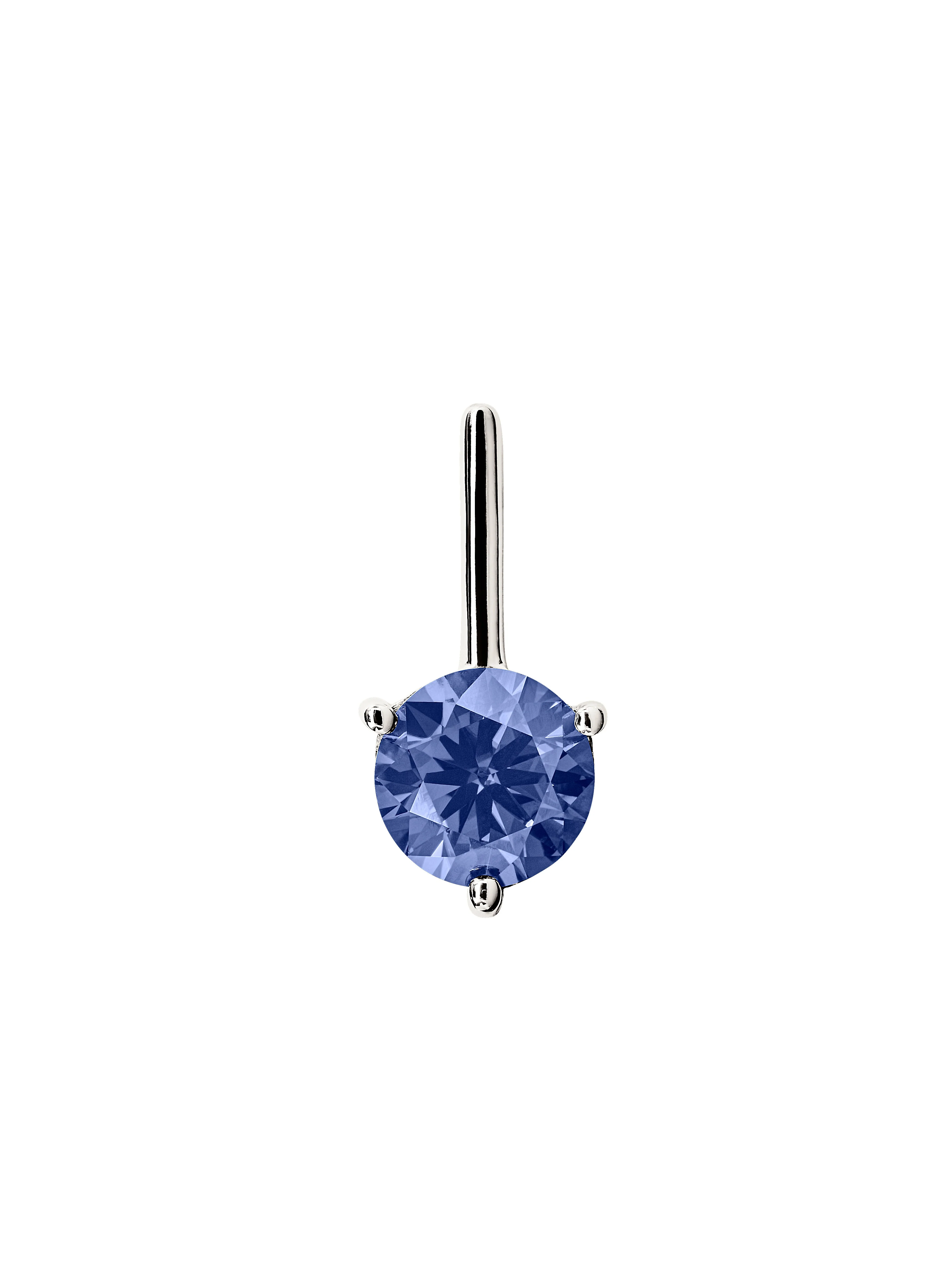 Dorsey - HENDRY BAR STUD EARRING IN SLATE BLUE MOISSANITE