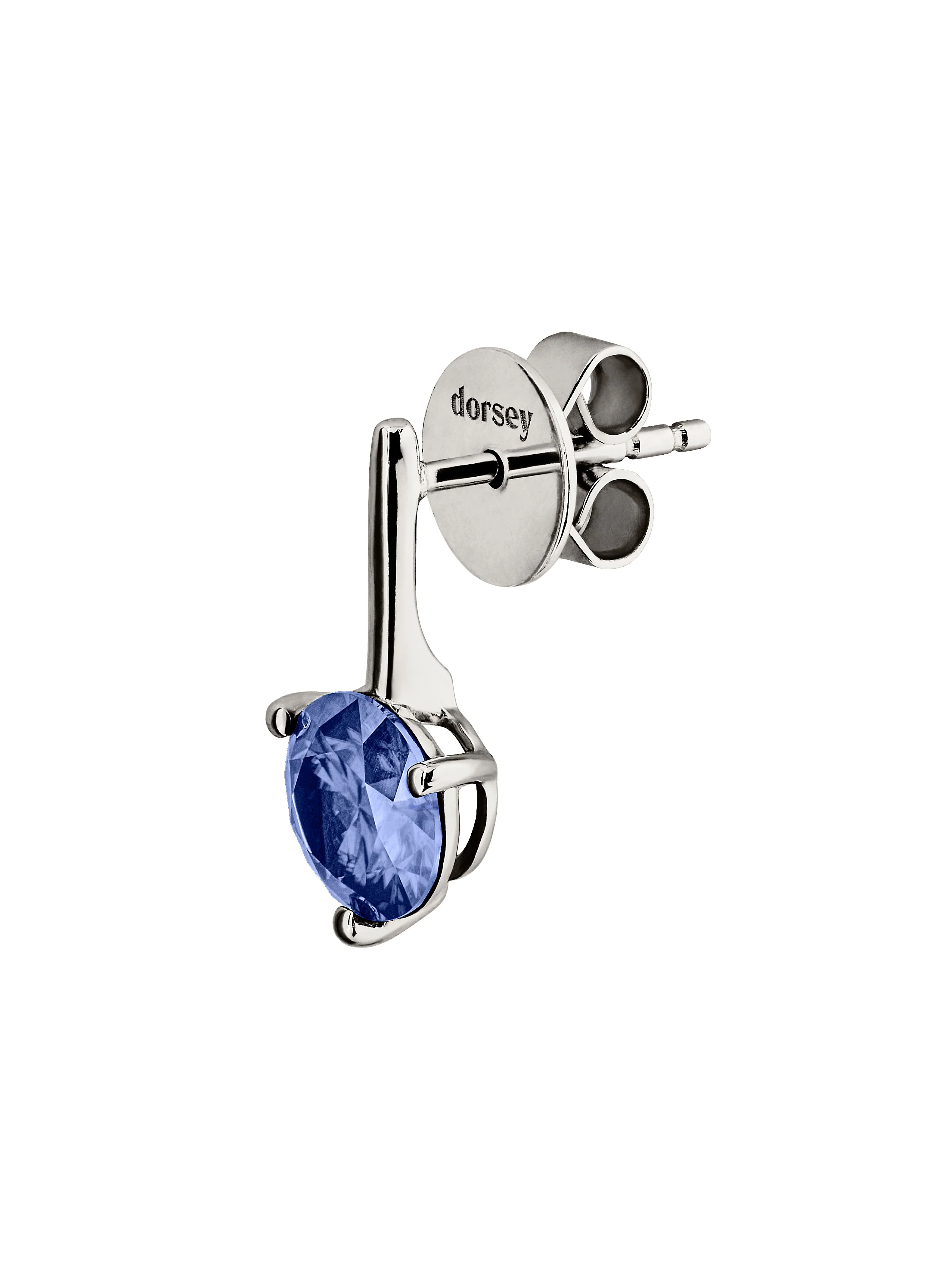 Dorsey - HENDRY BAR STUD EARRING IN SLATE BLUE MOISSANITE - Image 2