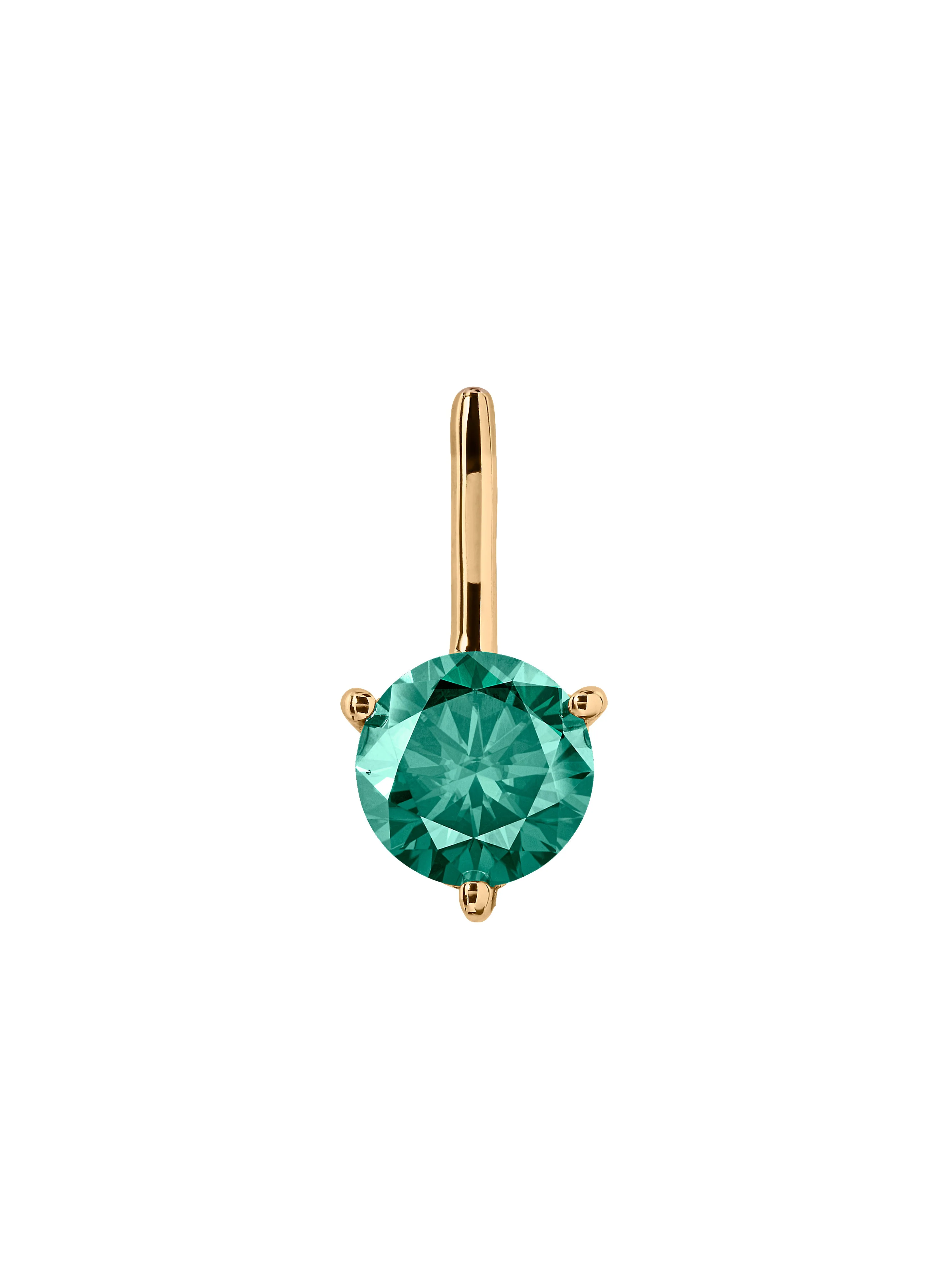 Dorsey - HENDRY BAR STUD EARRING IN VIRIDIAN GREEN MOISSANITE