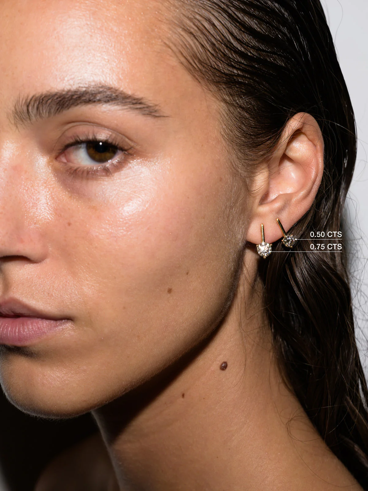 Dorsey - HENDRY BAR STUD EARRING IN HONEY MOISSANITE - Image 3