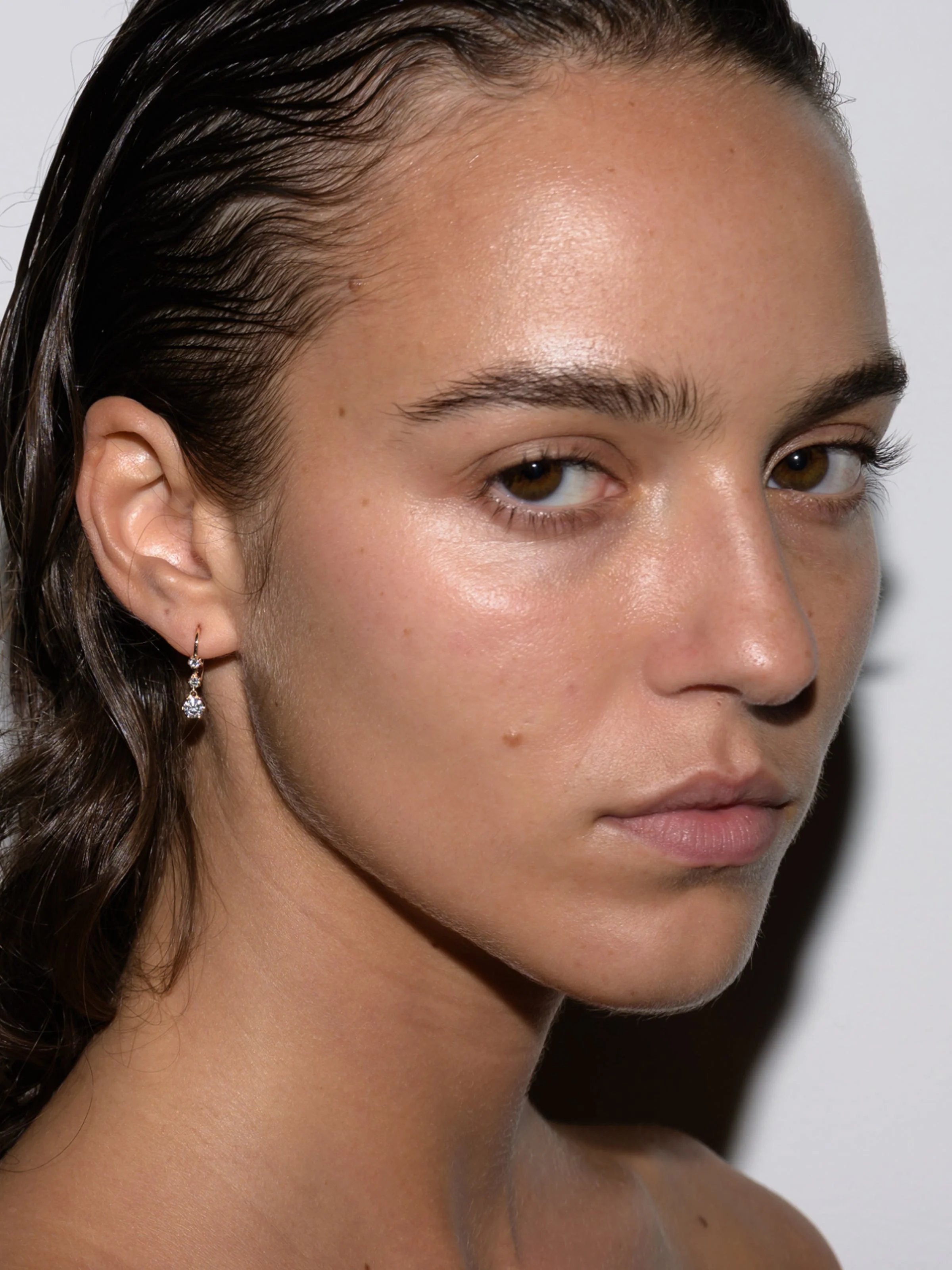 Dorsey - 14K HENRIETTA 3 - STONE DROP EARRINGS IN LAB DIAMOND - Image 3