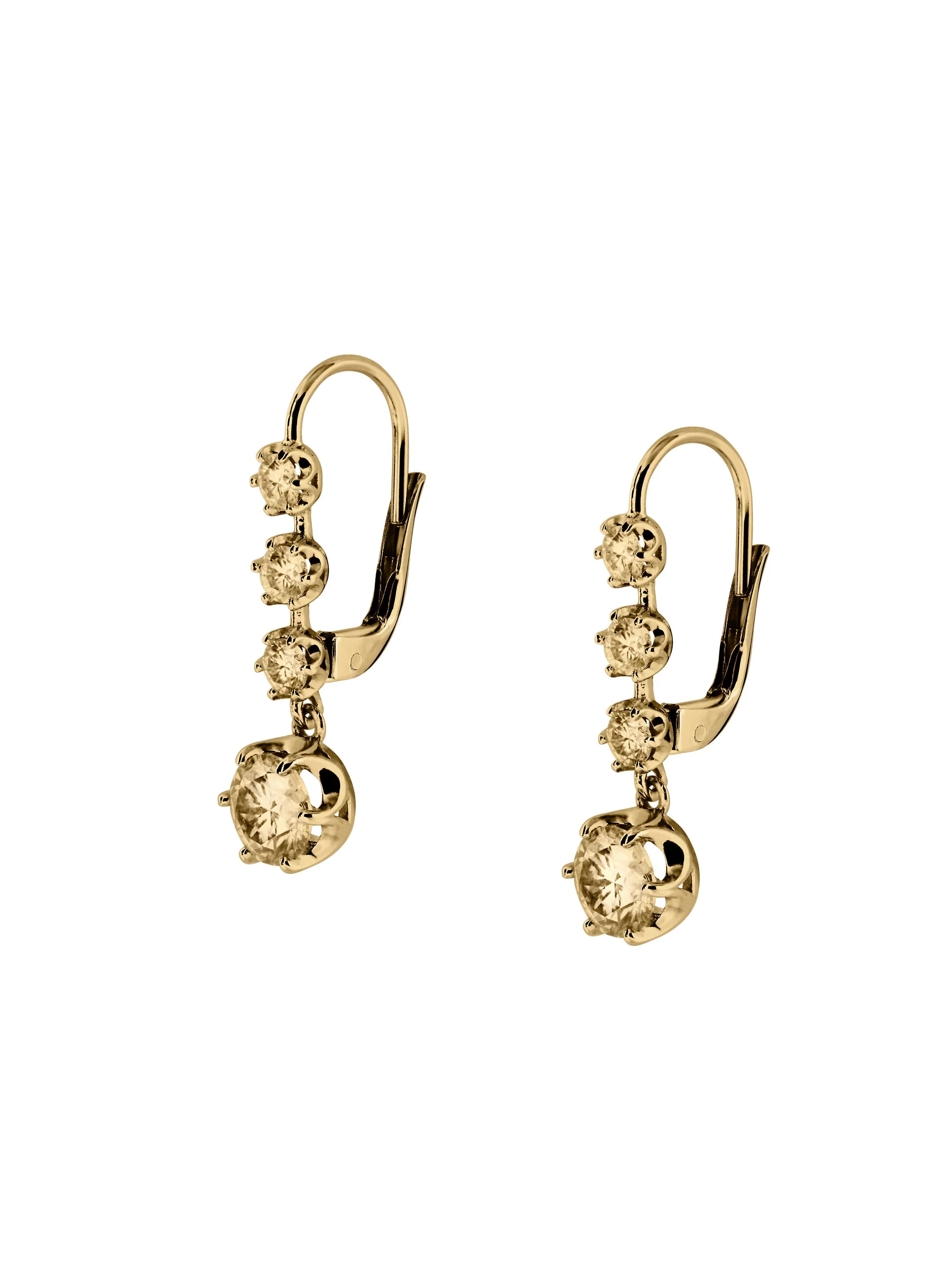 Dorsey - HENRIETTA 4 - STONE DROP EARRINGS IN HONEY MOISSANITE - Image 2