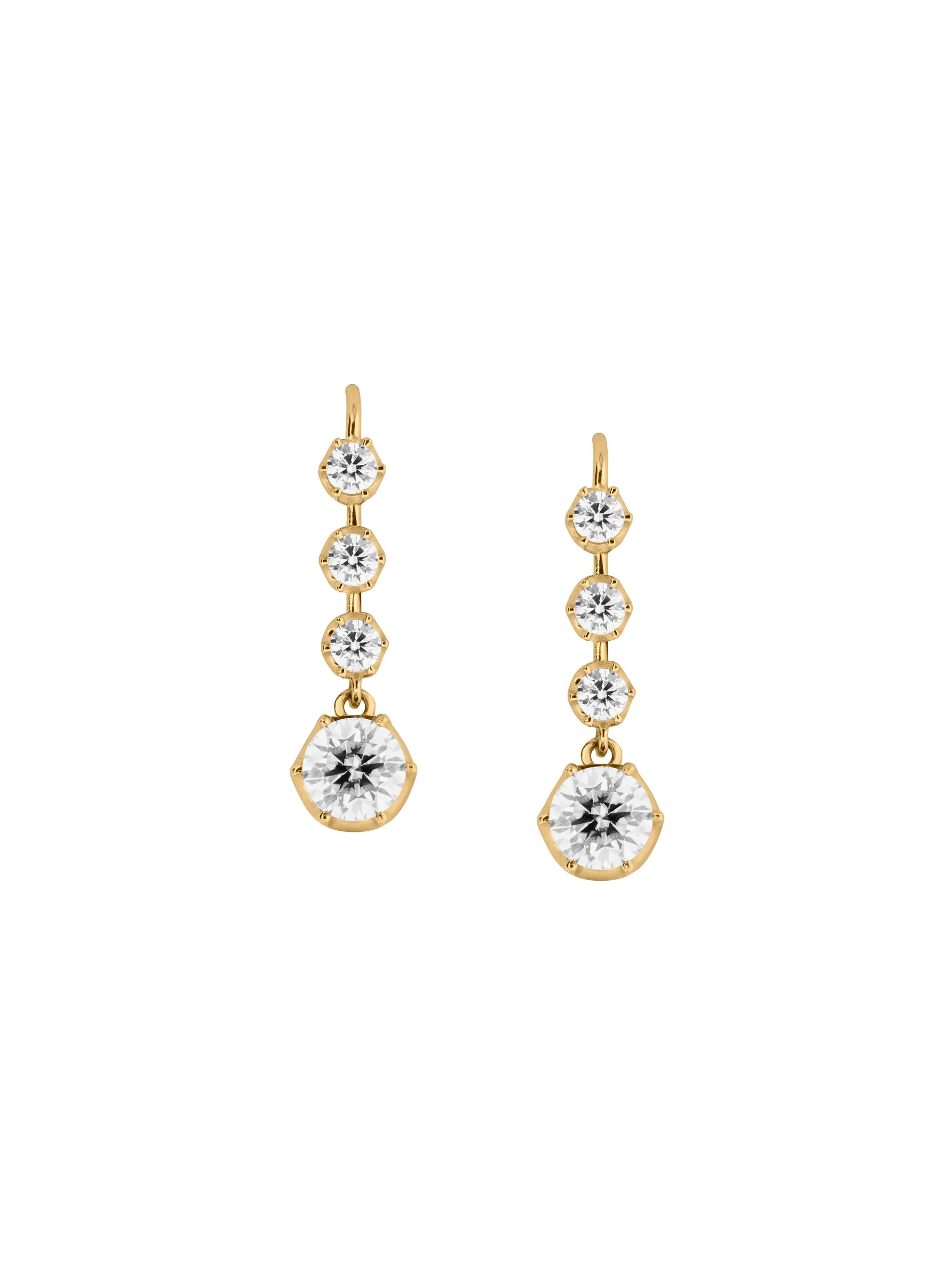 Dorsey - HENRIETTA 4 - STONE DROP EARRINGS IN MOISSANITE