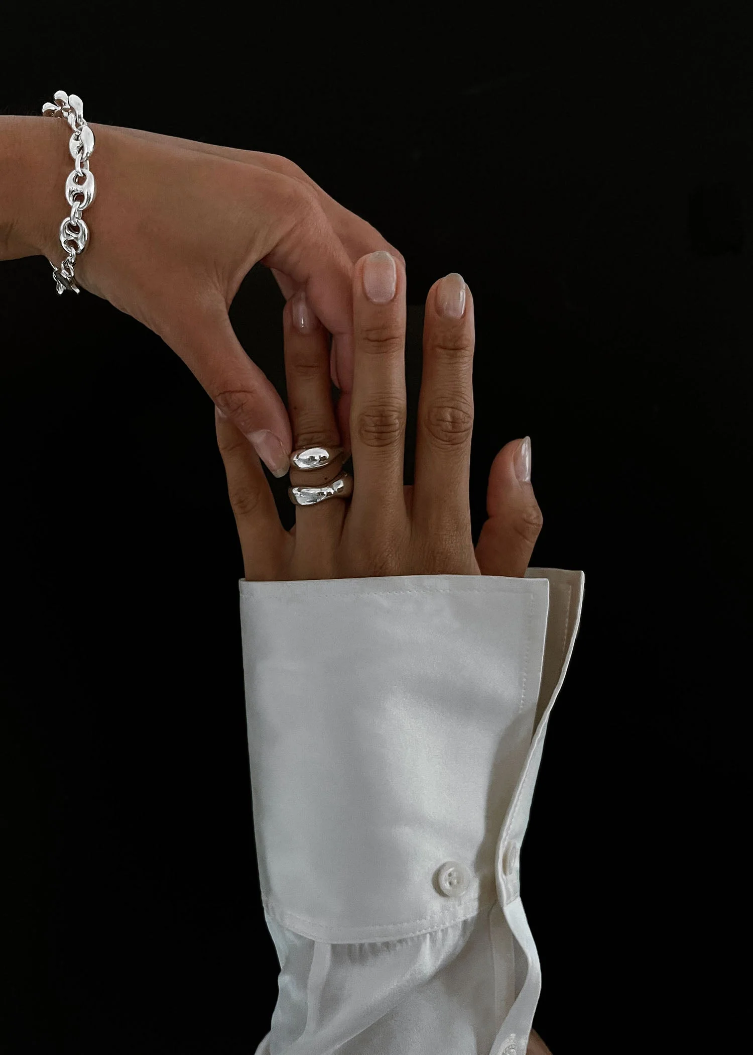 Kinn - Hera Sculptural Ring Stack Silver - Image 2