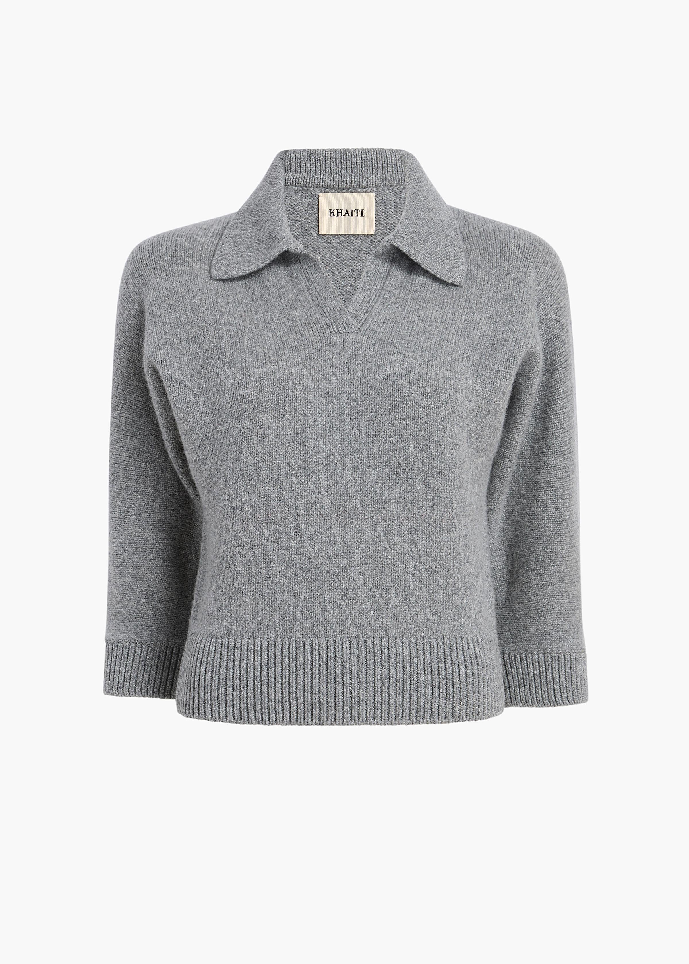 Khaite - Herve Sweater in Fog - Image 8