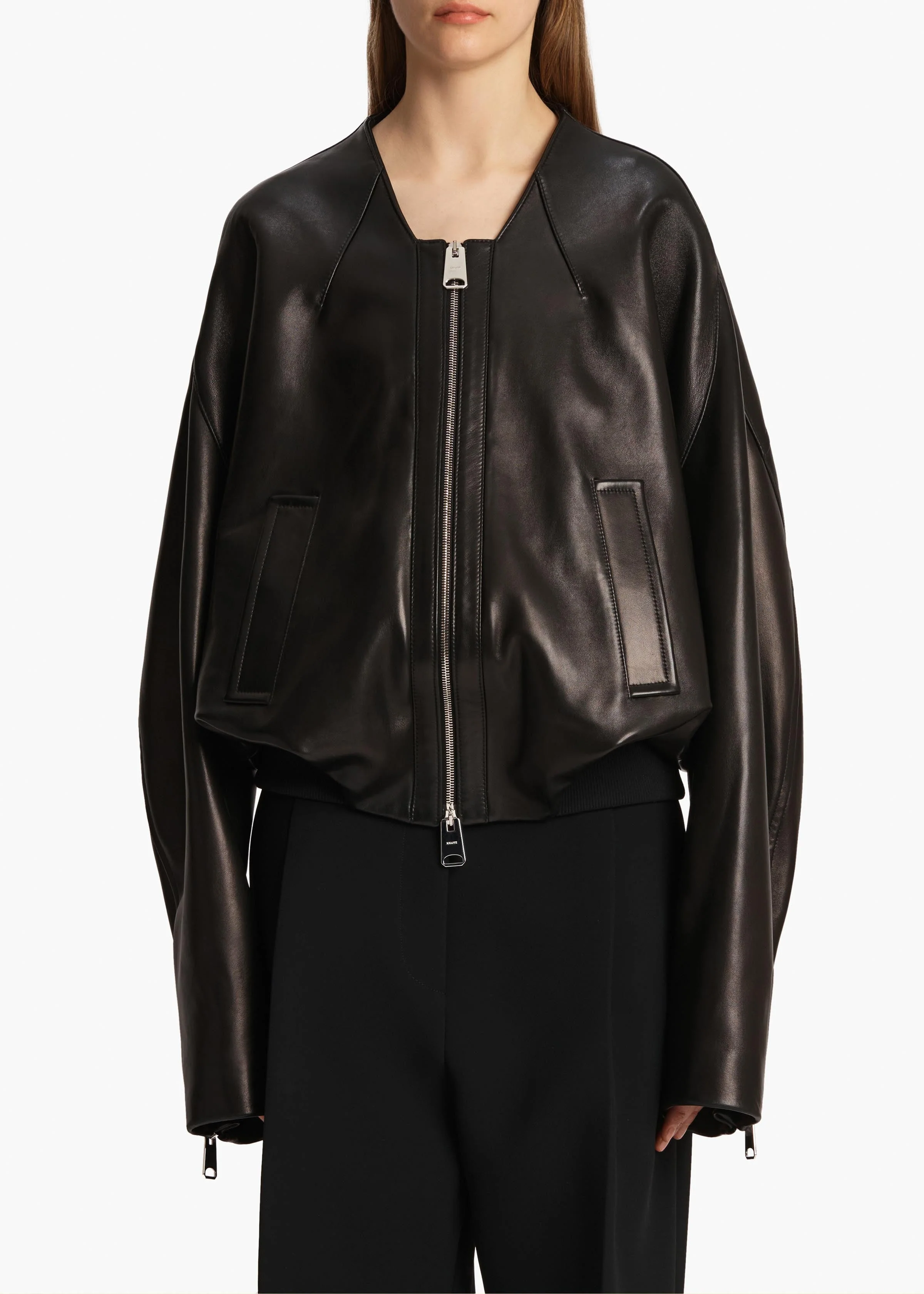 Khaite - Hewit Jacket in Black Leather - Image 3