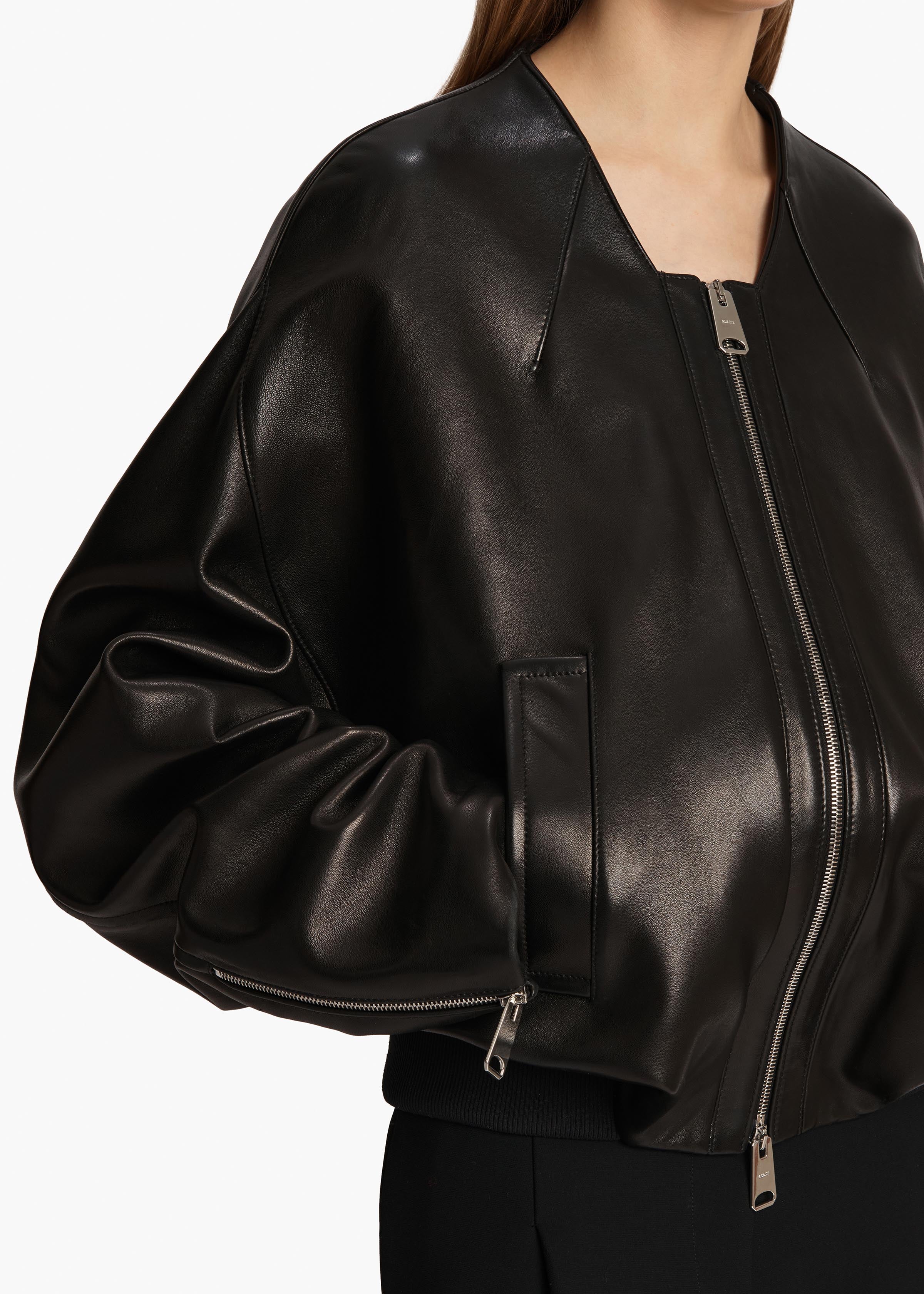 Khaite - Hewit Jacket in Black Leather - Image 6