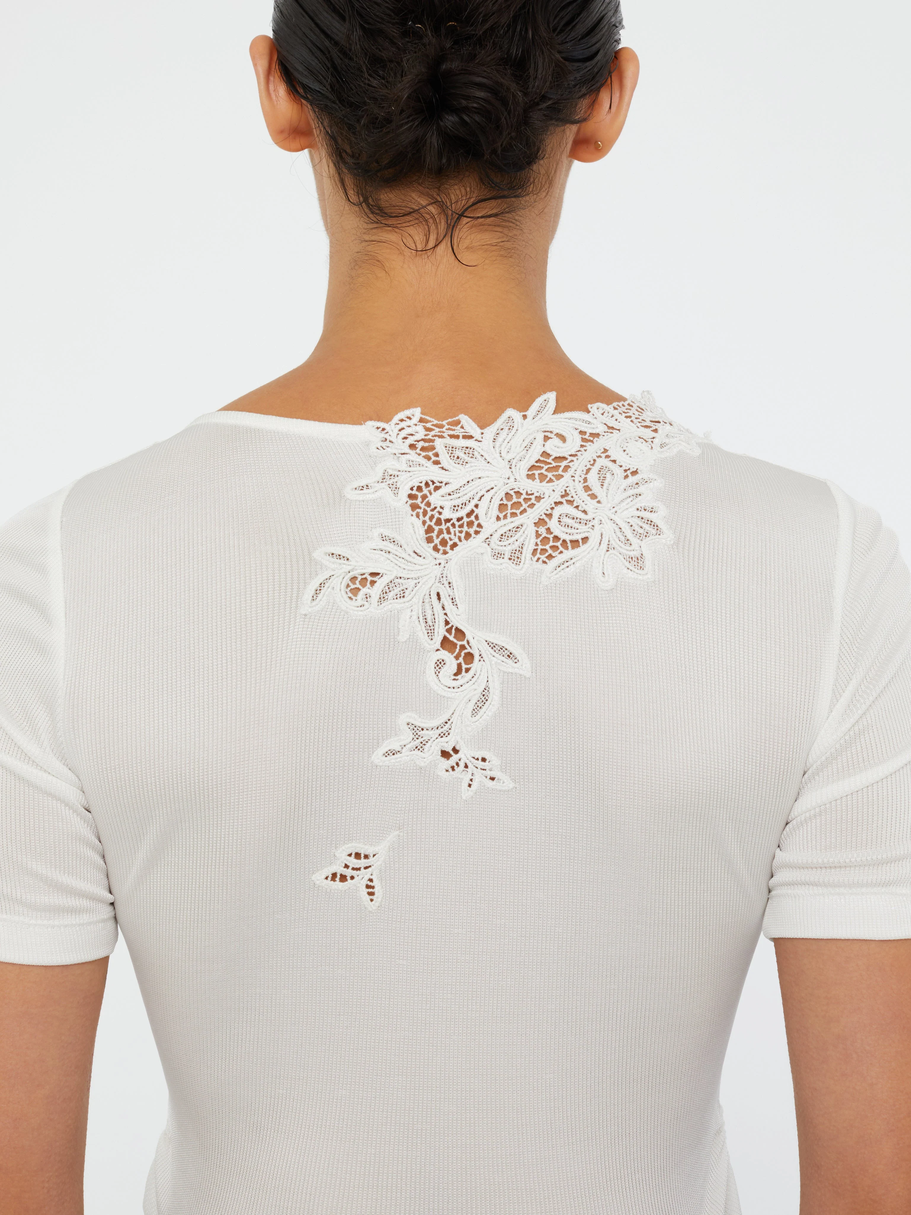 Christopher Esber - Hibiscus Embroidered Rib Tee - Image 6