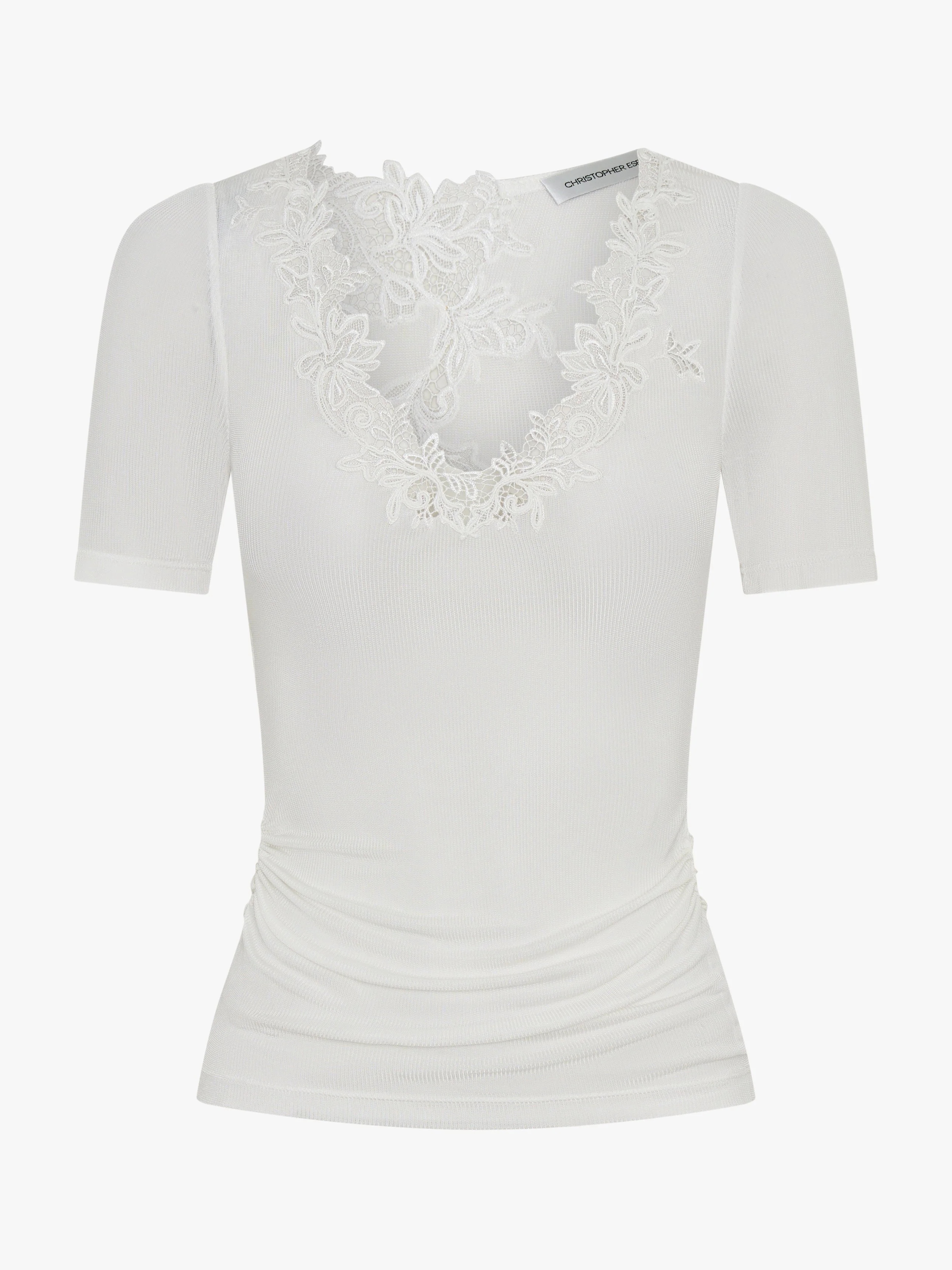 Christopher Esber - Hibiscus Embroidered Rib Tee - Image 7