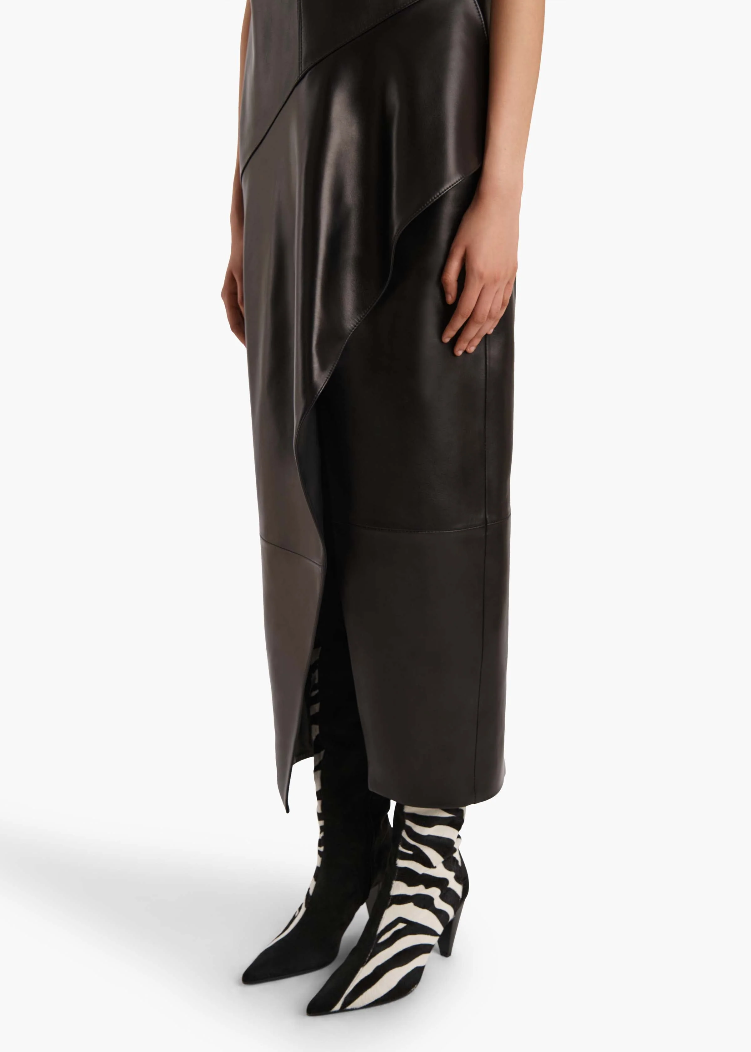 Khaite - Hilda Dress in Black Leather - Image 6