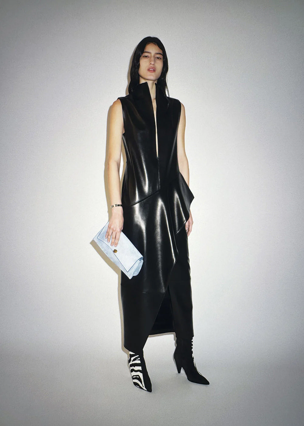 Khaite - Hilda Dress in Black Leather - Image 7