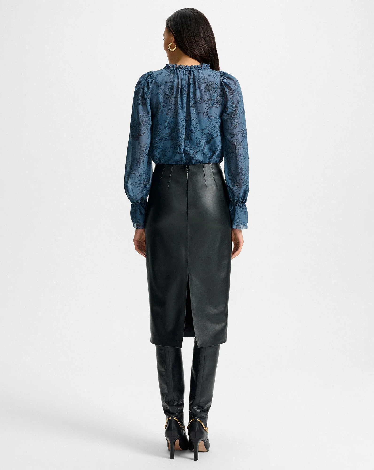 Veronica Beard - Holmes Midi Pencil Skirt - Image 5