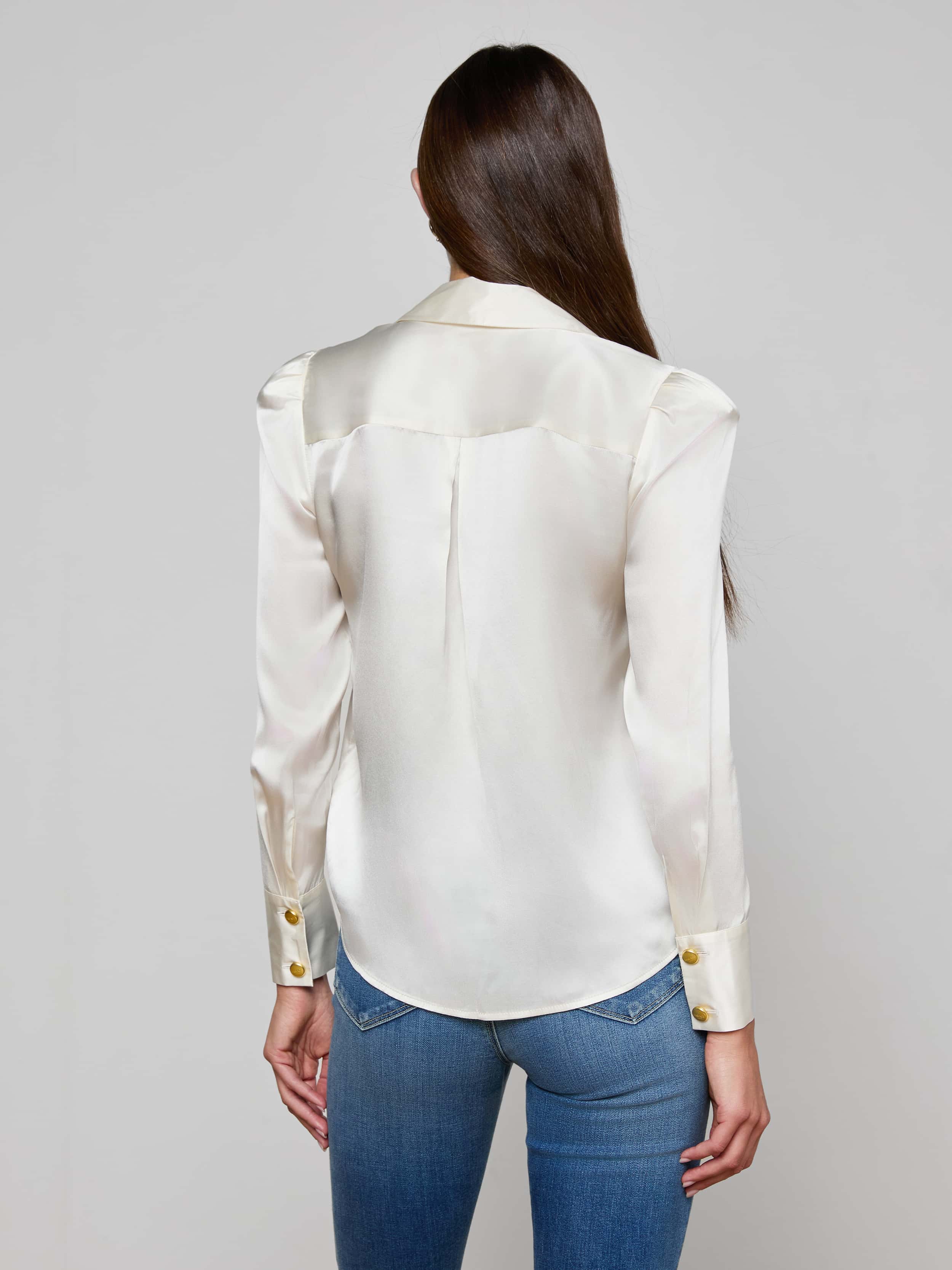 L'AGENCE - Honey Silk Blouse - Image 6