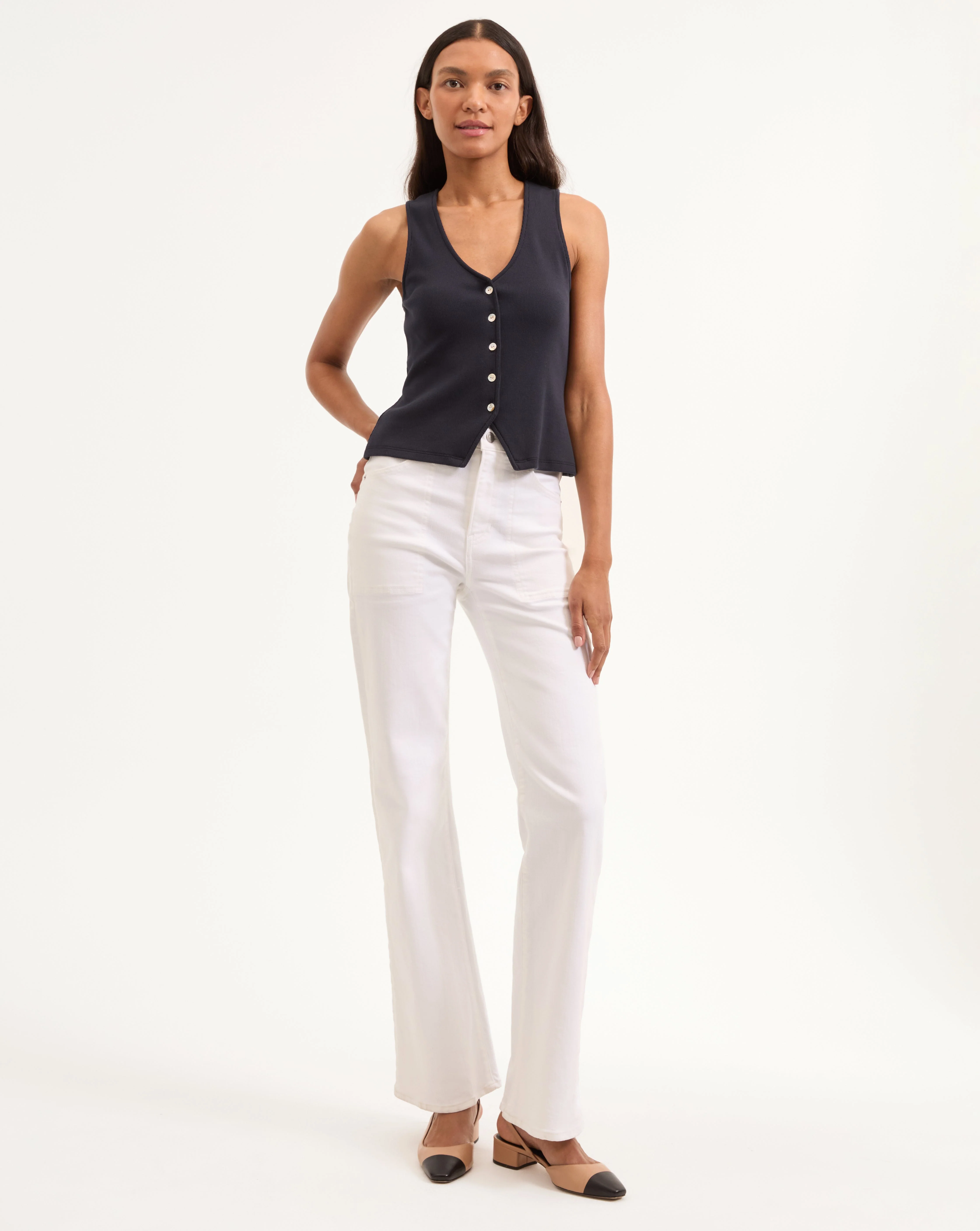 Veronica Beard - Hoorne Button - Down Tank Top - Image 2