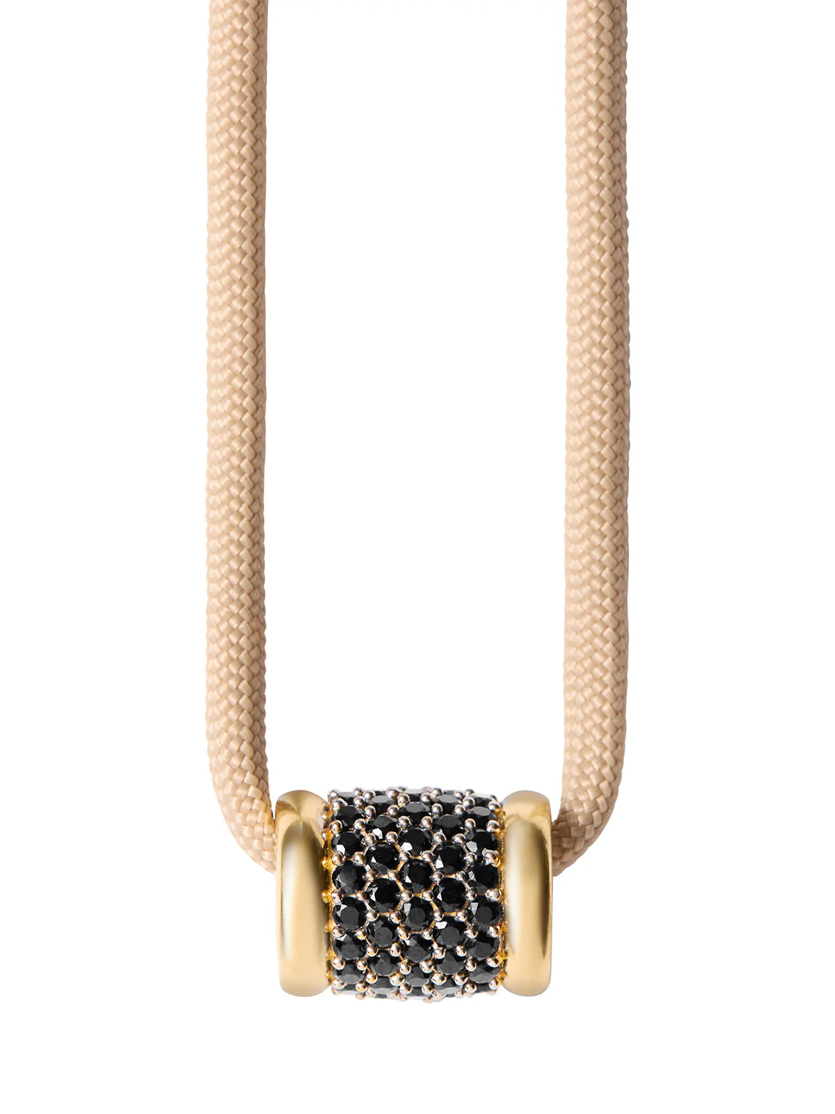 Dorsey - YVES NANO ONYX PARACORD NECKLACE, BEIGE - Image 2