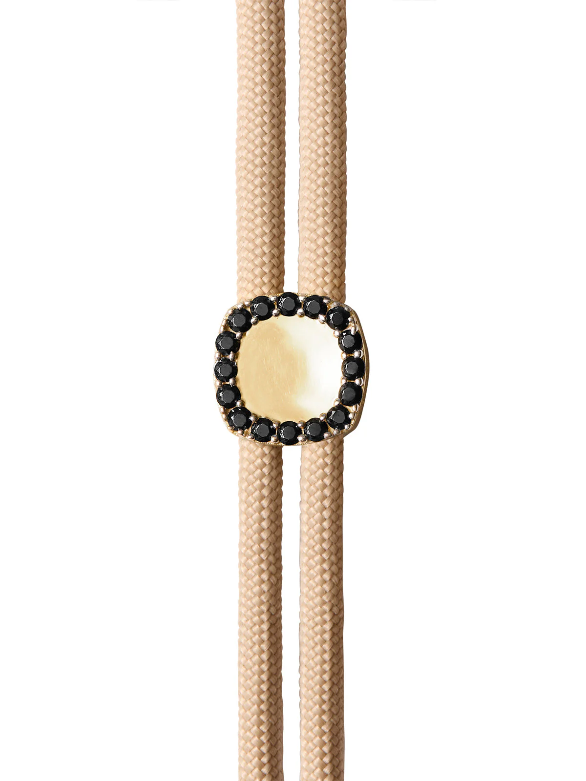 Dorsey - YVES NANO ONYX PARACORD NECKLACE, BEIGE - Image 3