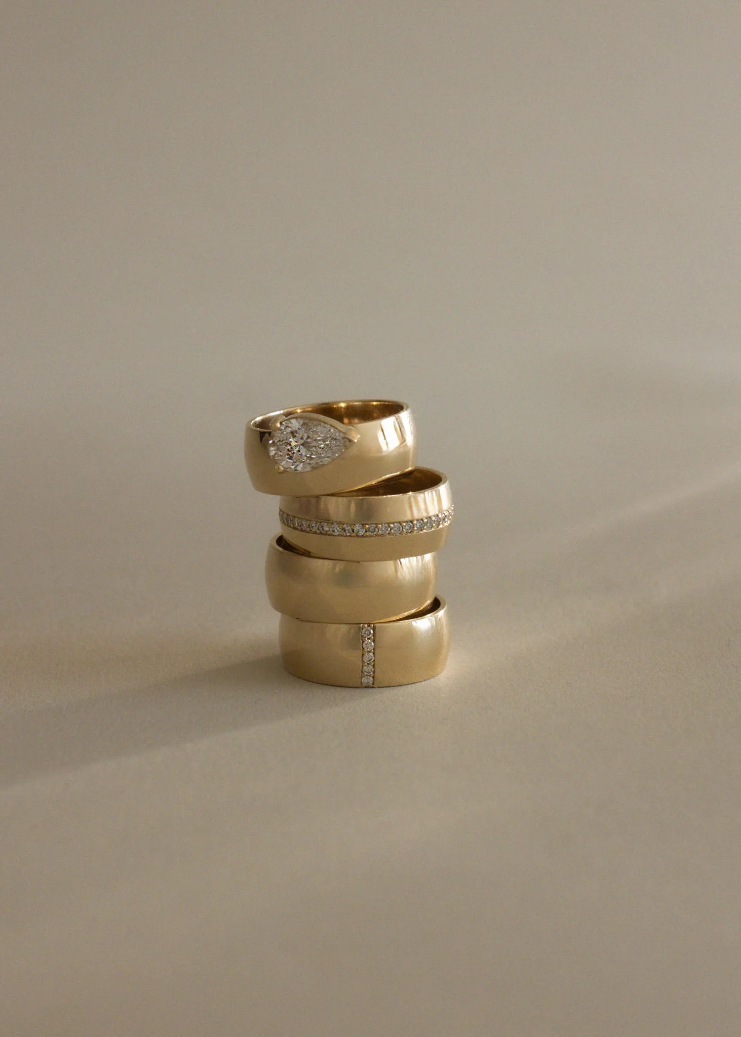 Kinn - Horizontal Pavé Cigar Band Ring Diamond - Image 7