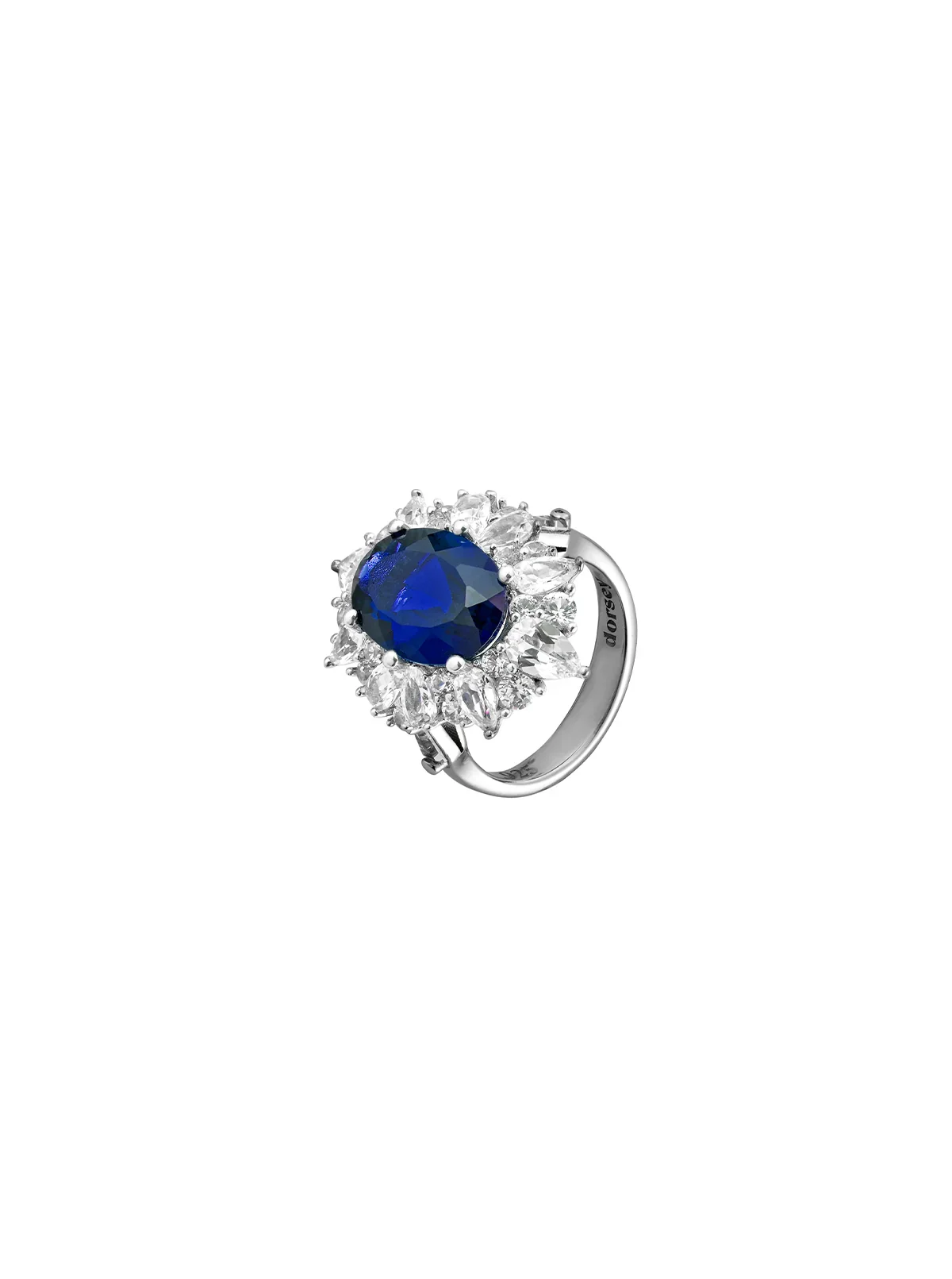 Dorsey - HOUGHTON, LAB BLUE SAPPHIRE RING, SILVER - Image 2