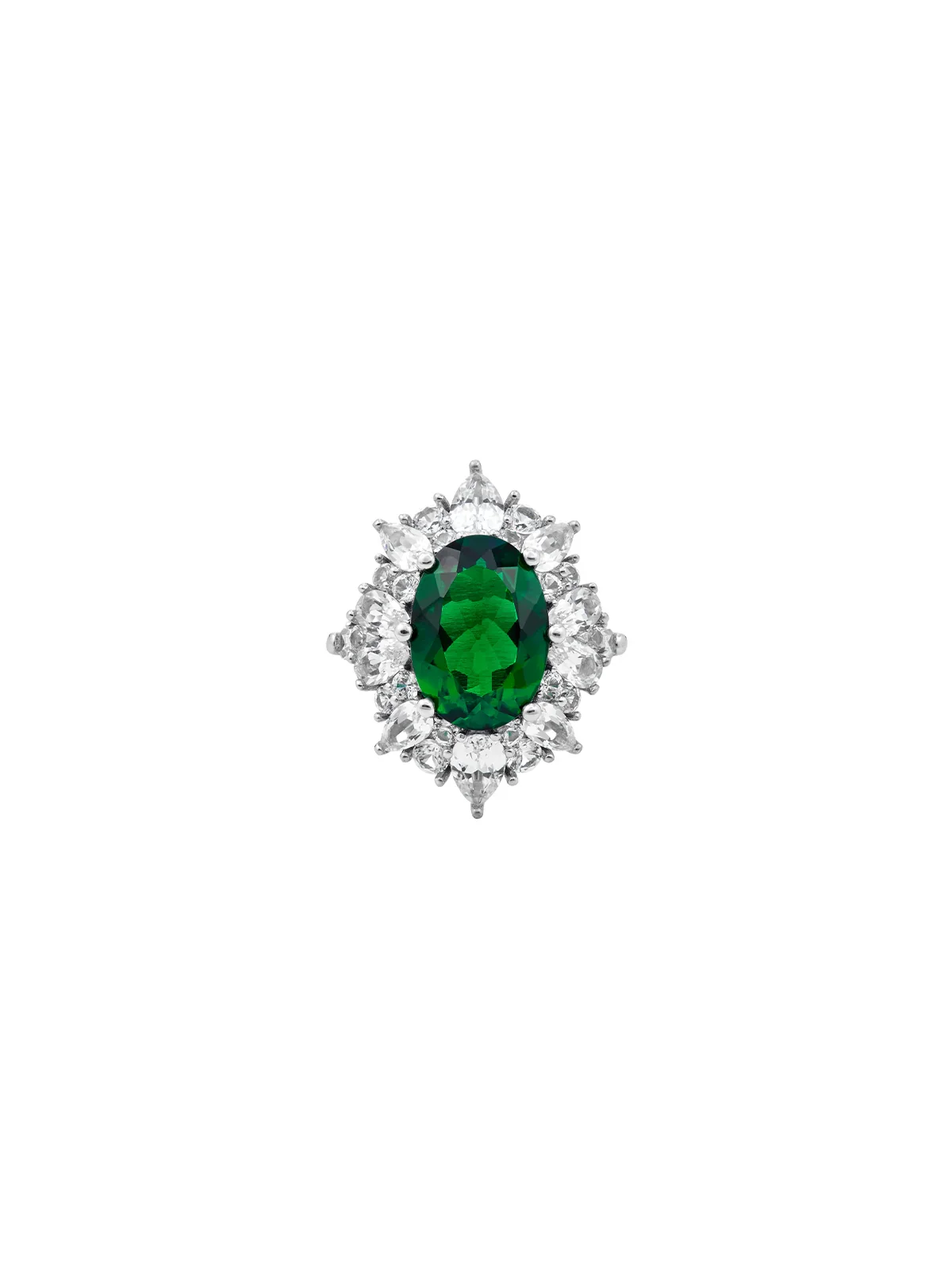 Dorsey - HOUGHTON, LAB EMERALD RING, SILVER