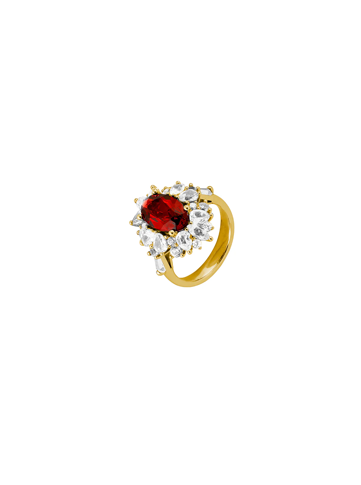 Dorsey - HOUGHTON, LAB RED SAPPHIRE PINKY RING, GOLD - Image 2