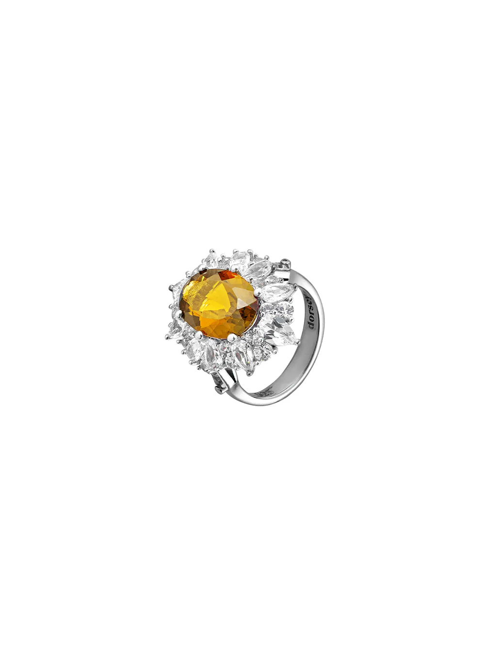 Dorsey - HOUGHTON, LAB YELLOW SAPPHIRE RING, SILVER - Image 2