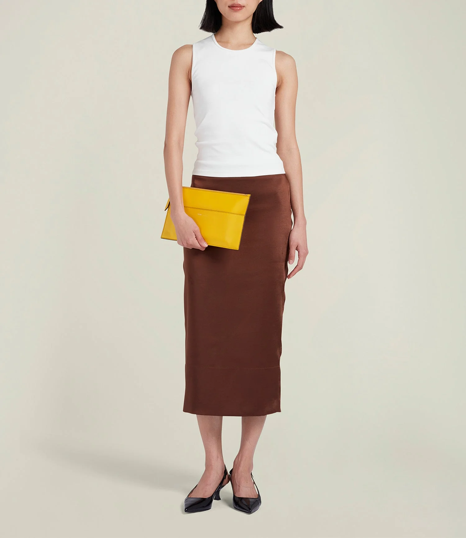 Metier - Incognito Clutch Nappa Plongè Calfskin Izamal Yellow - Image 4