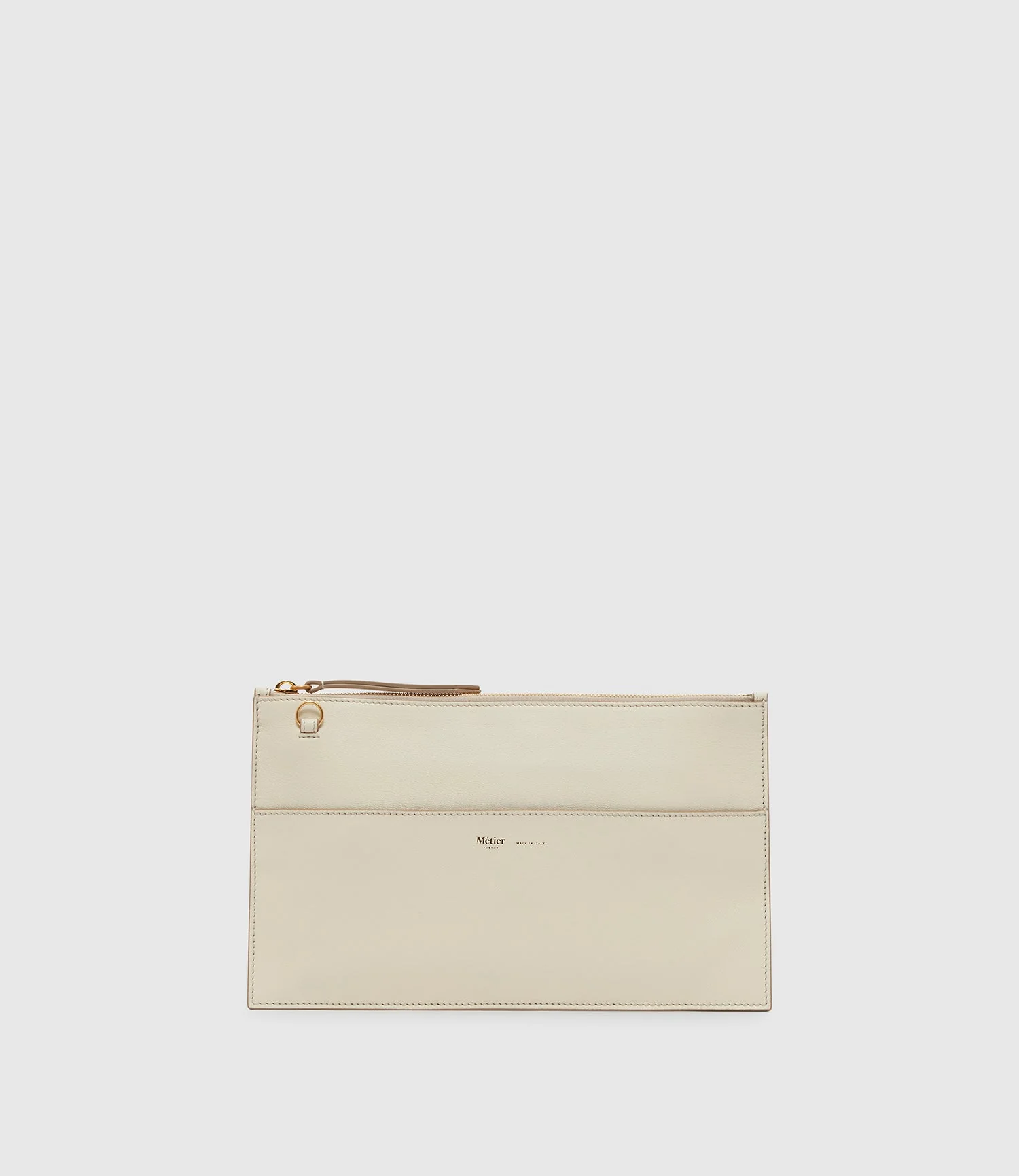 Metier - Incognito Clutch Smooth Calfskin White Sand