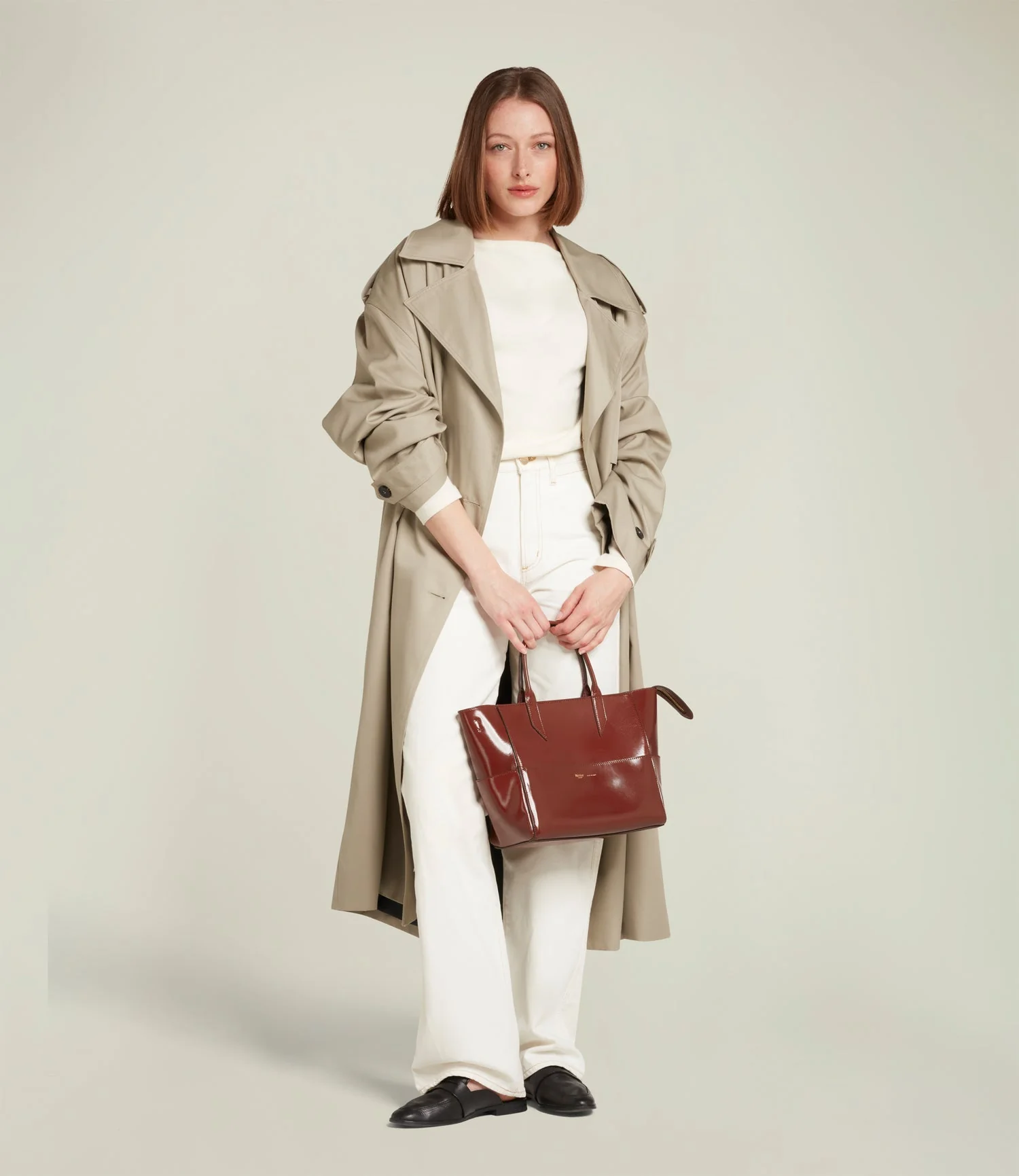 Metier - Incognito Crossbody Glossy Calfskin Burnt Tobacco - Image 4