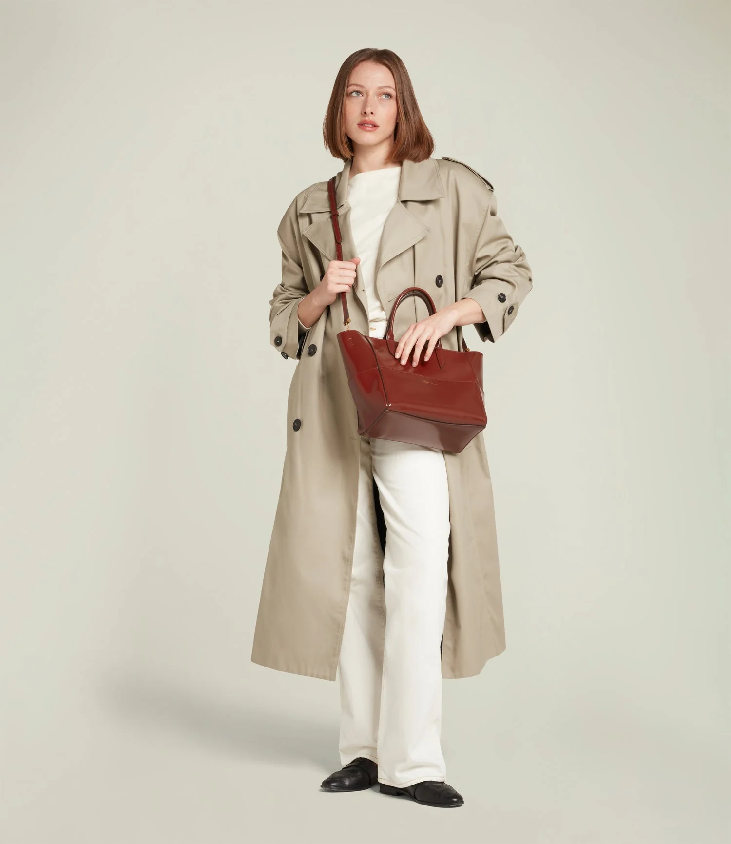 Metier - Incognito Crossbody Glossy Calfskin Burnt Tobacco - Image 5