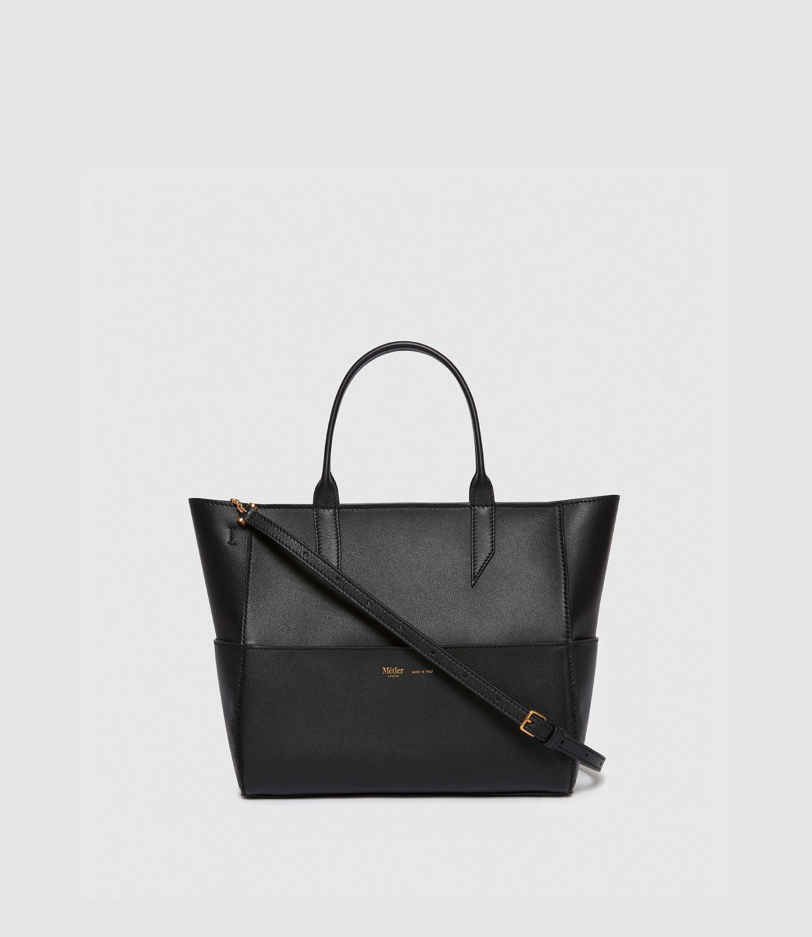 Metier - Incognito Crossbody Cabas Smooth Calfskin Black