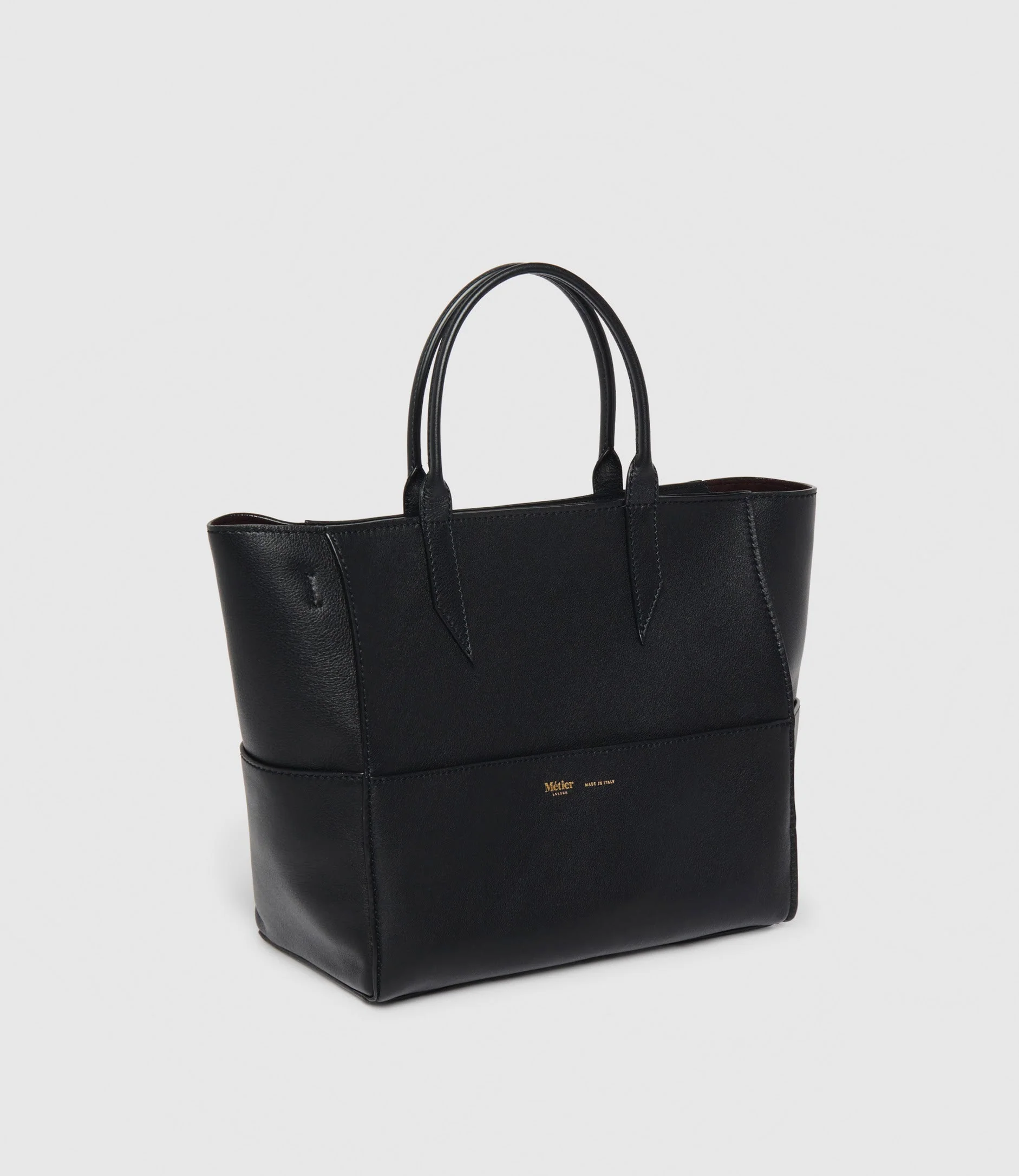 Metier - Incognito Crossbody Cabas Smooth Calfskin Black - Image 2