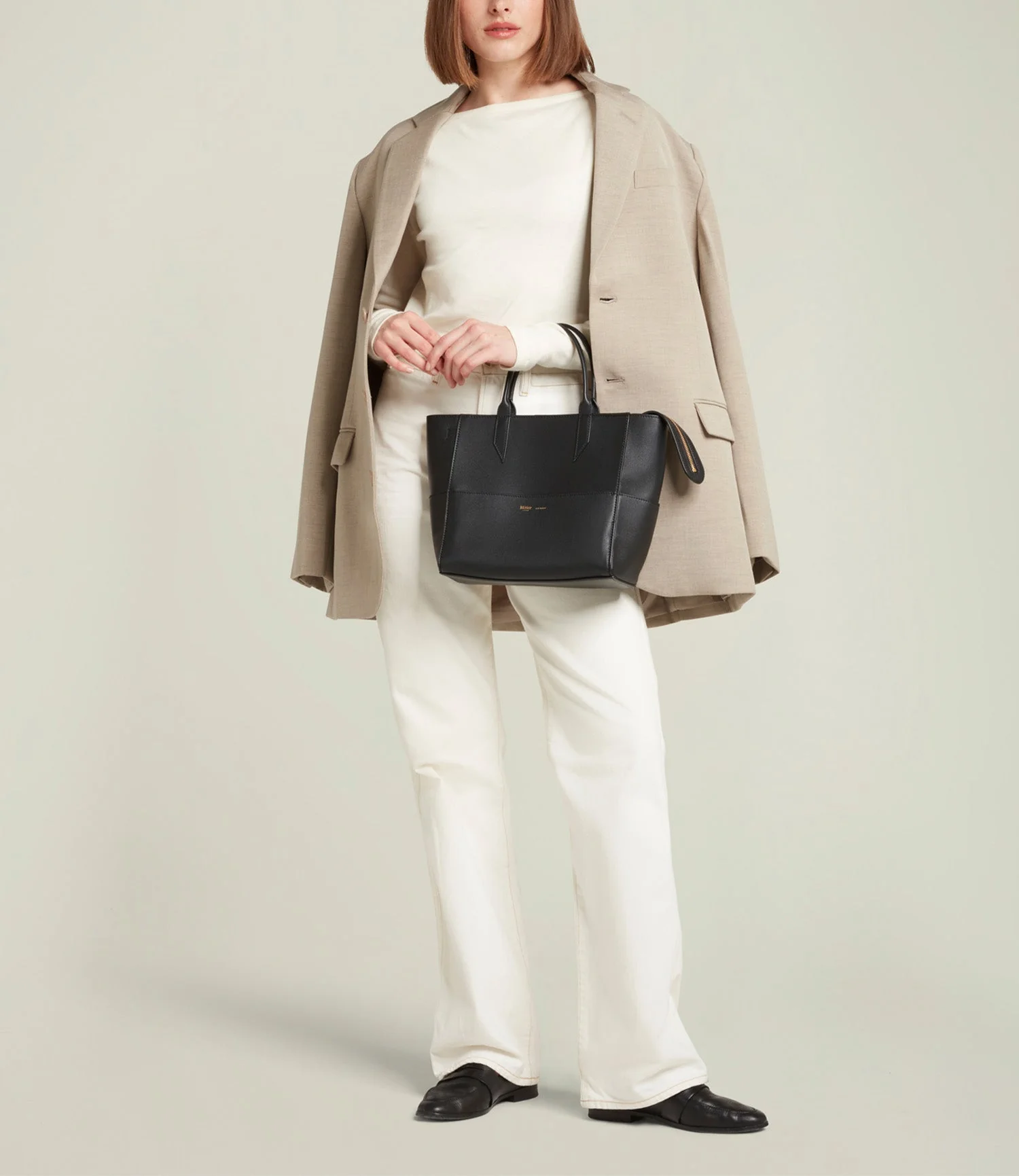 Metier - Incognito Crossbody Cabas Smooth Calfskin Black - Image 4