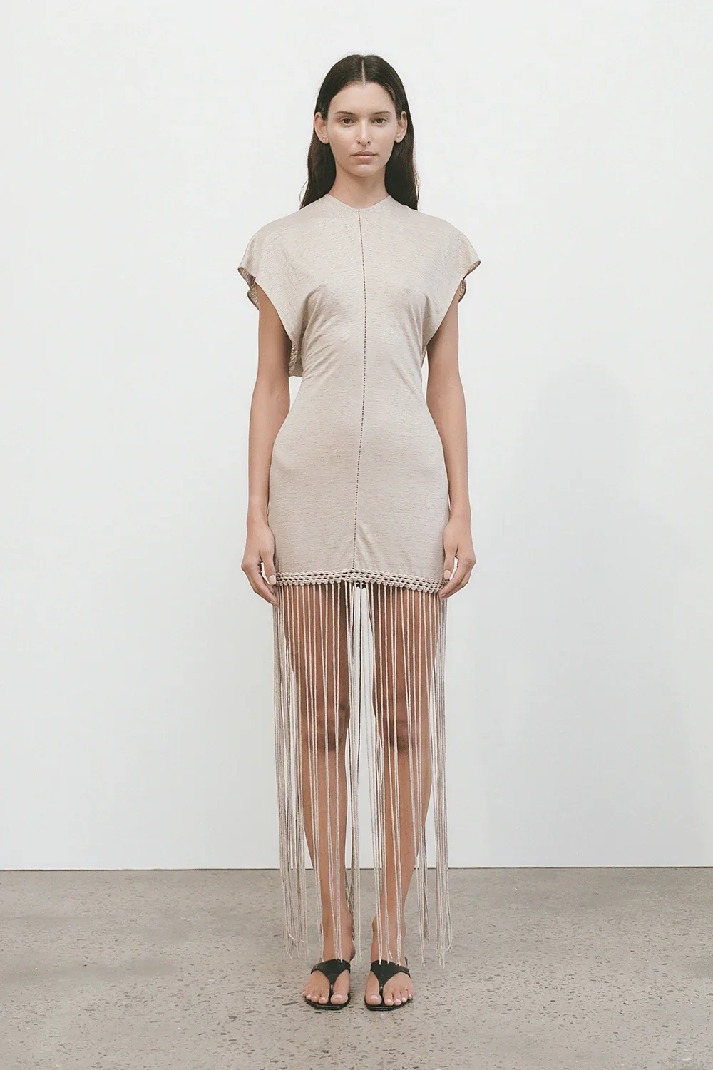 Faithfull - Ines Fringe Dress Oatmeal - Final Sale - Image 2