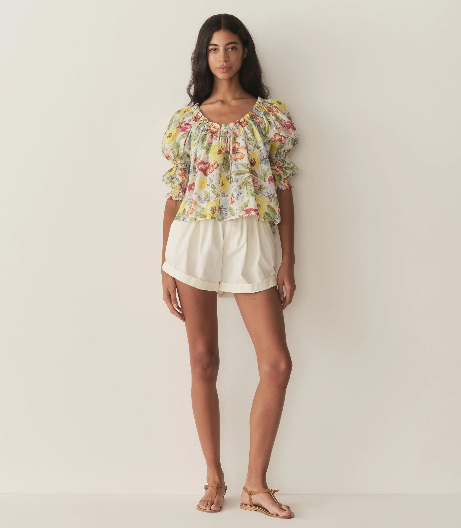 DÔEN - INEZ TOP -- BLANC ANEMONE BLOOM - Image 4