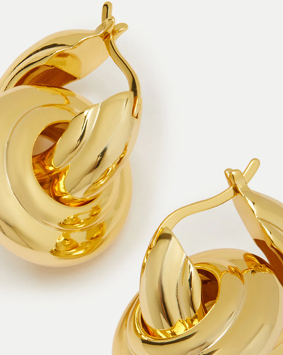 Veronica Beard - Interlocking Hoop Earrings - Image 2
