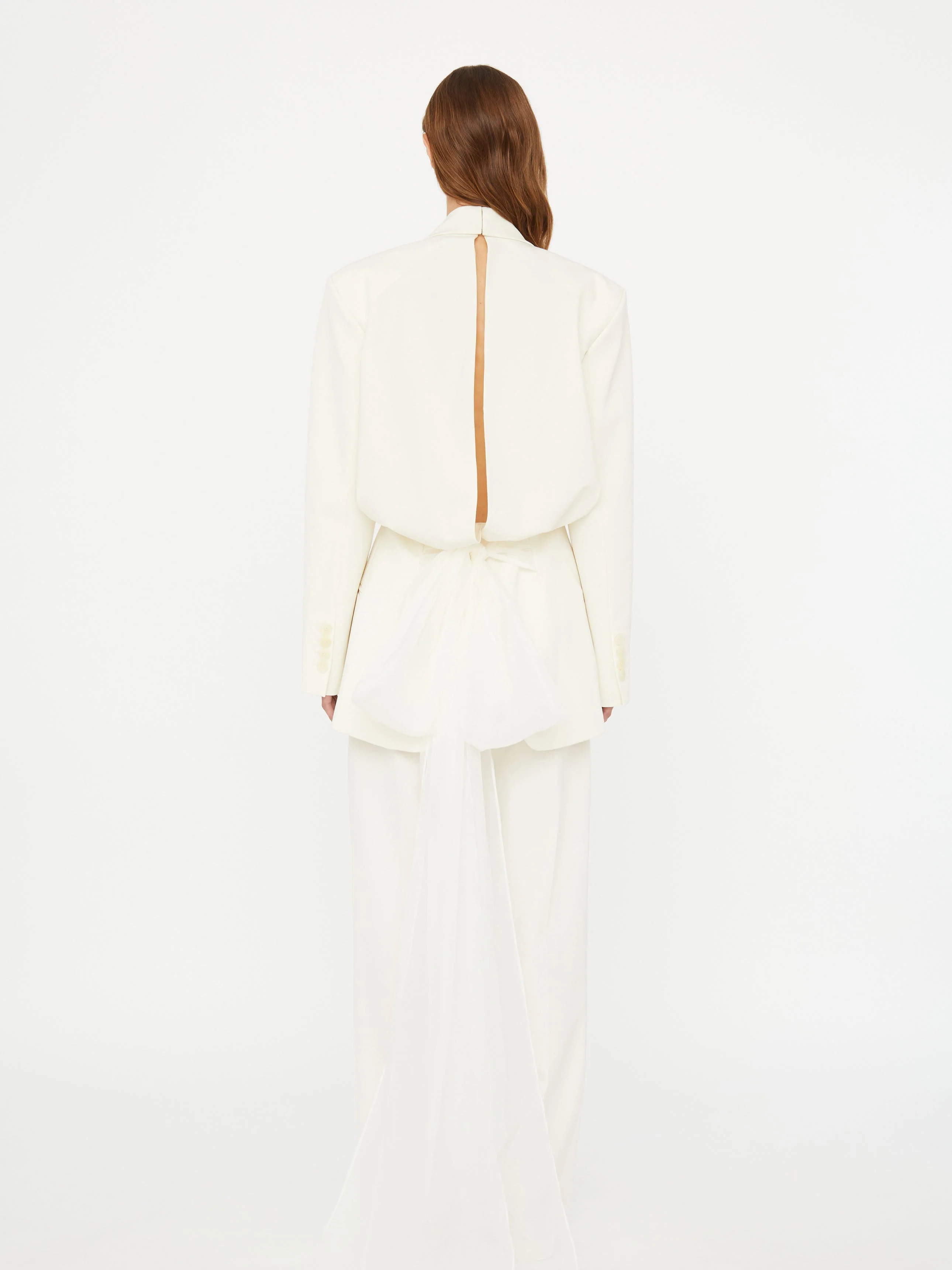 Christopher Esber - Intimate Bow Back Twill Blazer - Image 2