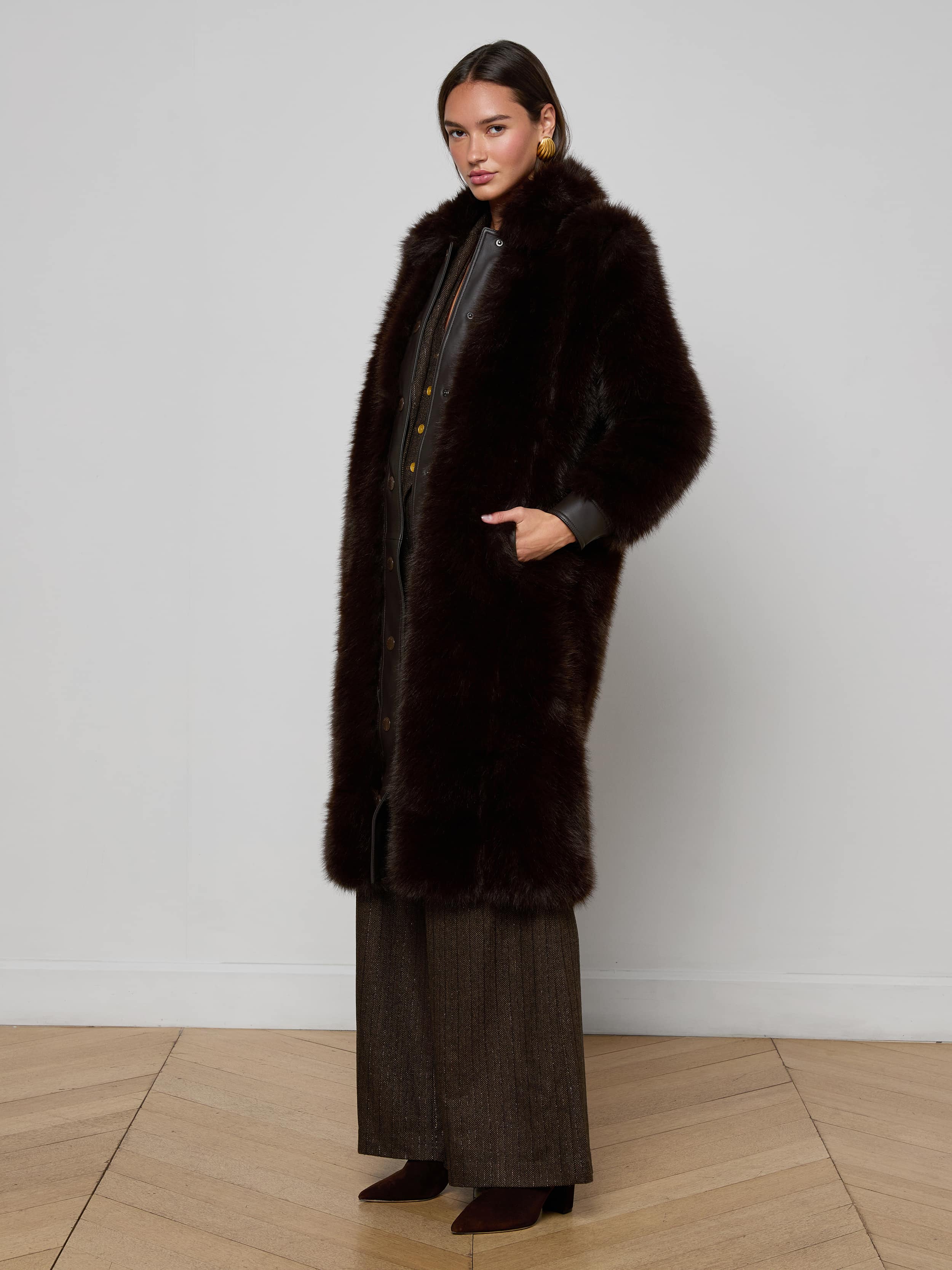 L'AGENCE - Irisa Faux Fur Coat - Image 2