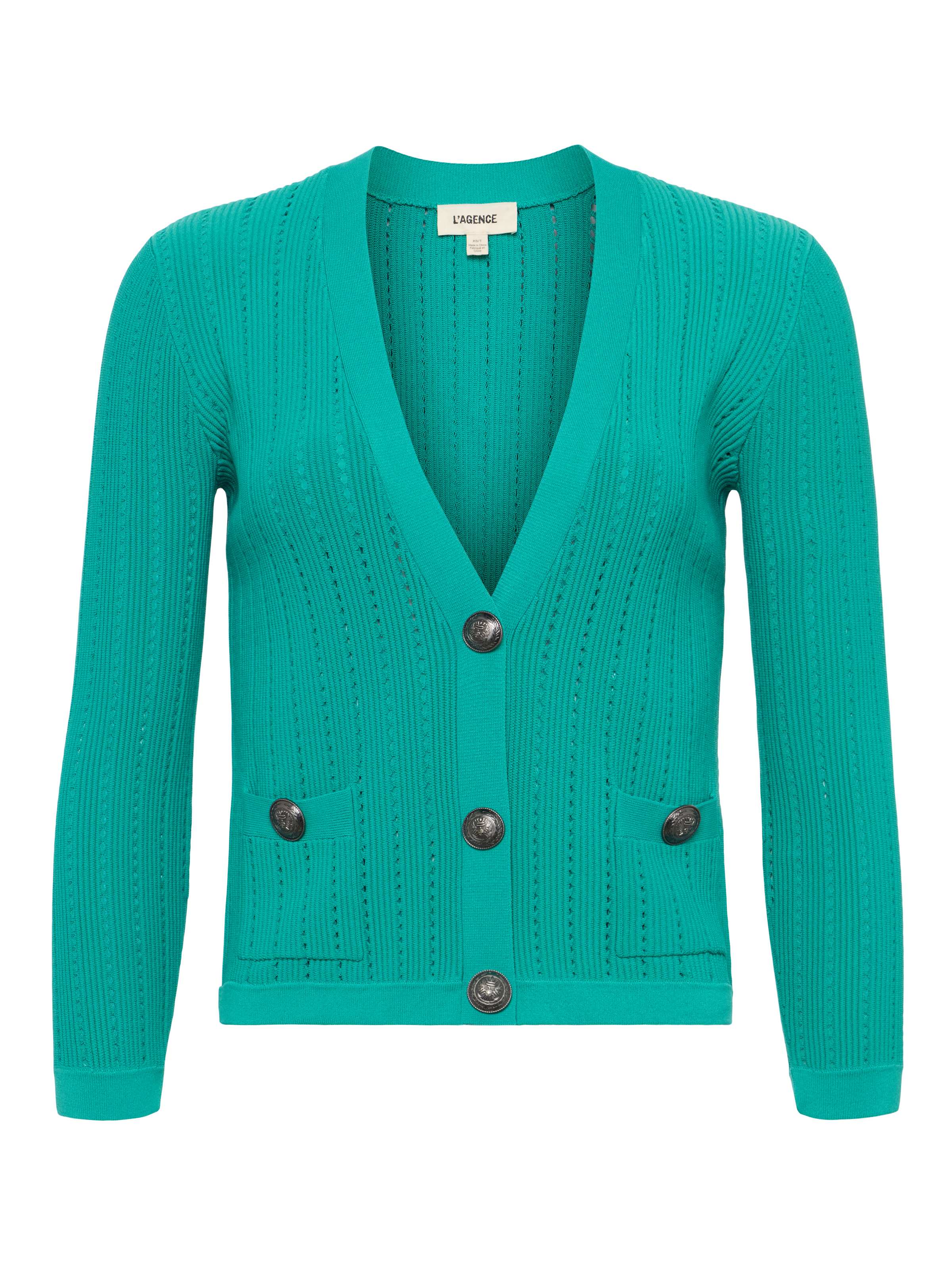 L'AGENCE - Irvin Pointelle Knit Cardigan - Image 14