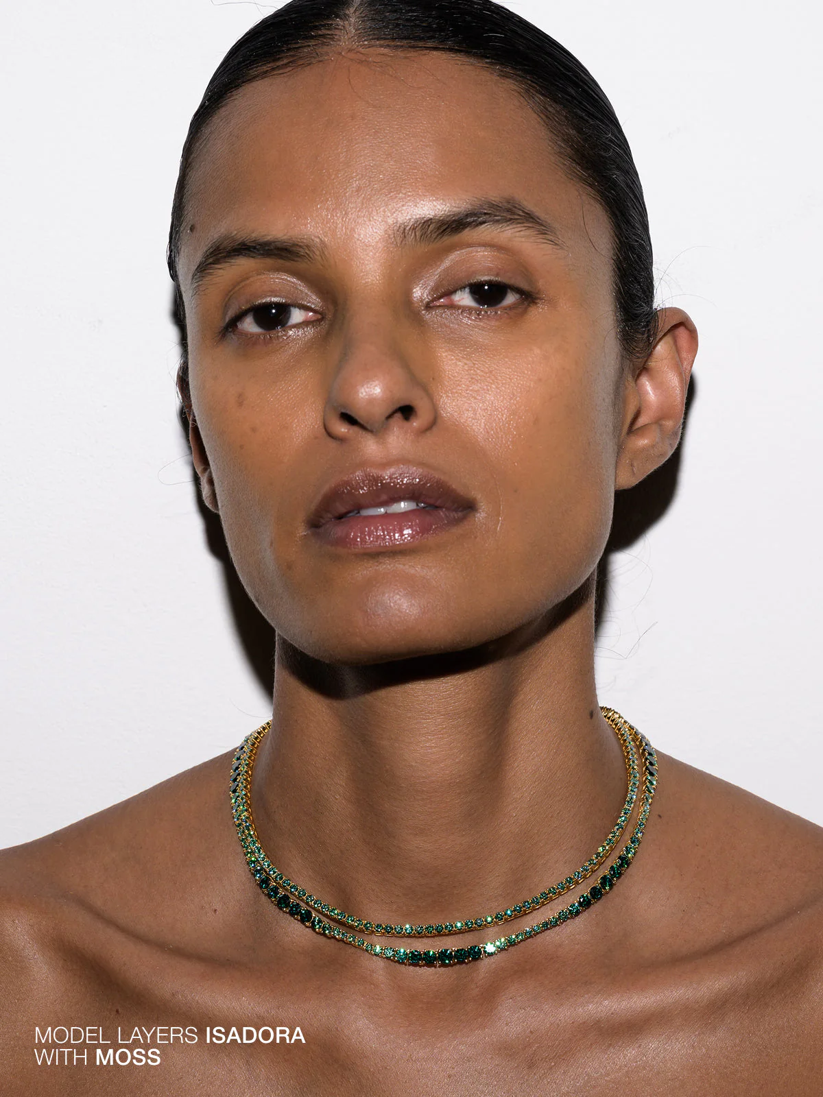 Dorsey - ISADORA RIVIÈRE NECKLACE IN VIRIDIAN GREEN MOISSANITE - Image 4