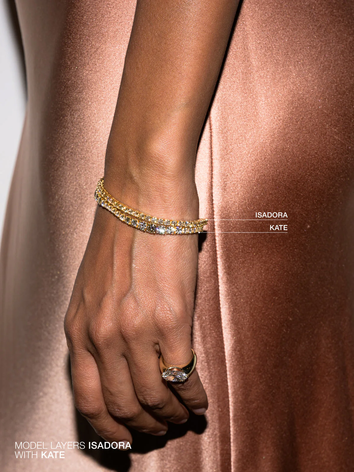 Dorsey - ISADORA RIVIÈRE BRACELET IN HONEY MOISSANITE - Image 3