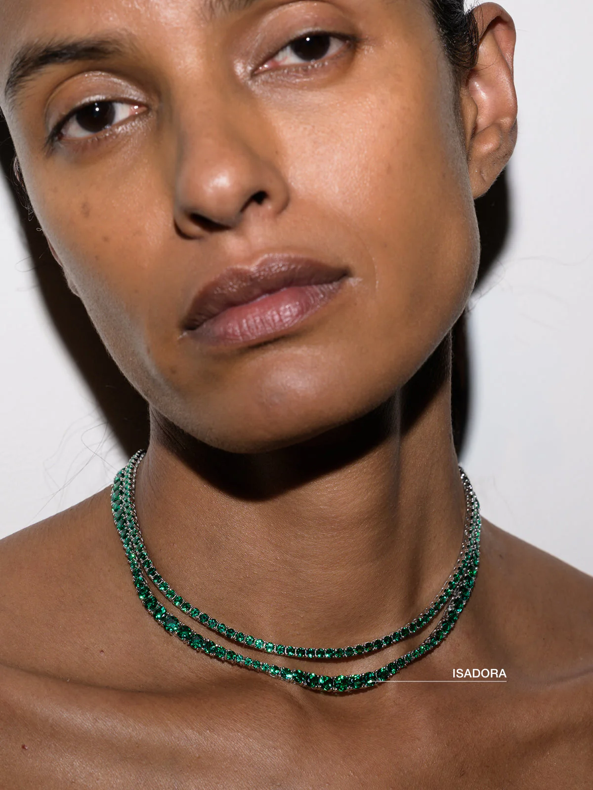 Dorsey - ISADORA RIVIÈRE NECKLACE IN LAB EMERALD - Image 5